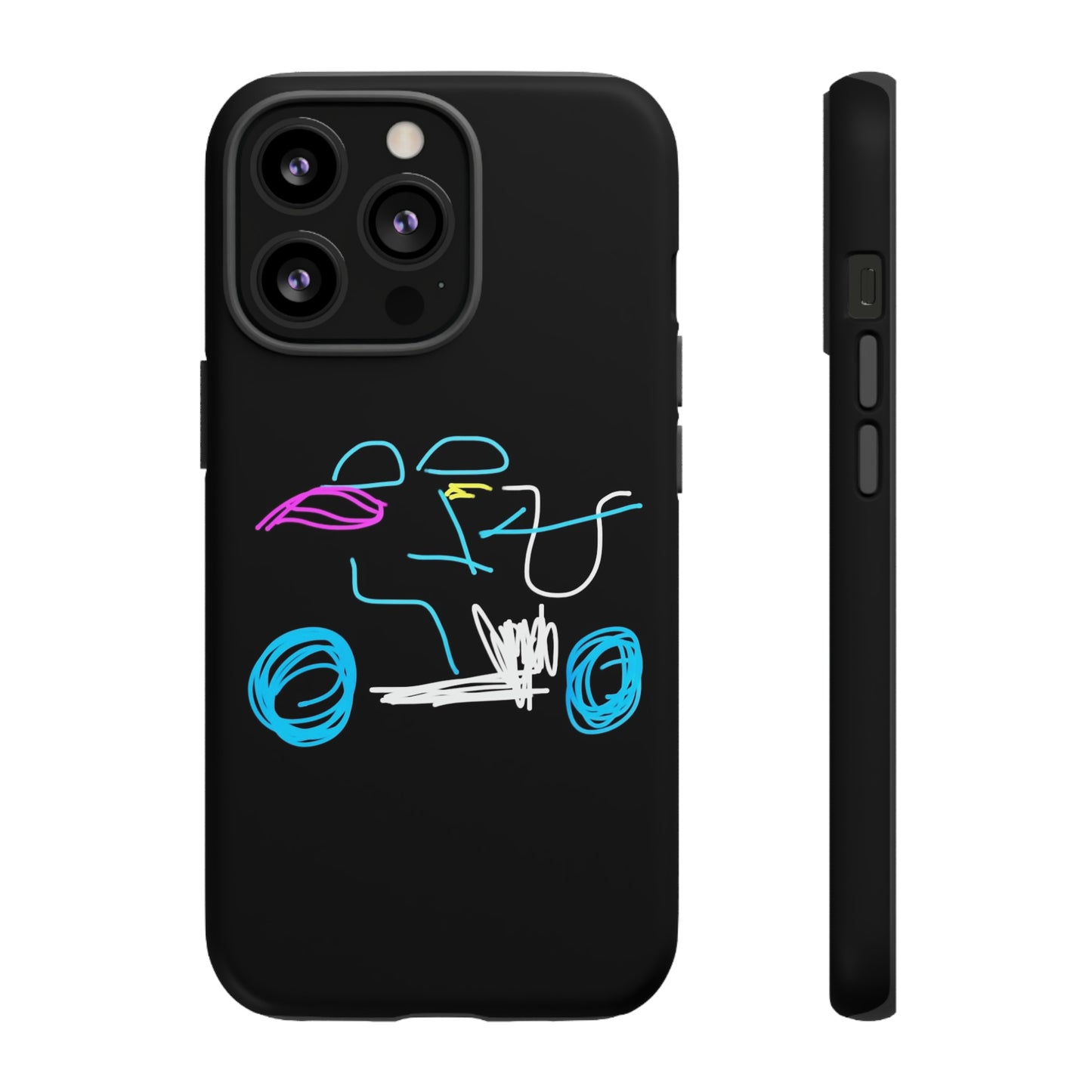 Brunette Biker Babe- Tough Cases- 46 Phone Styles