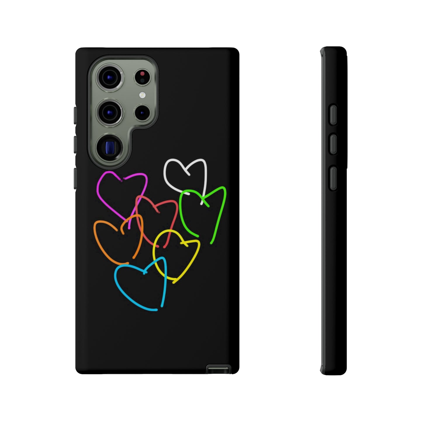 Colorful Hearts-Tough Cases- Large Hearts-- 46 Phone Styles