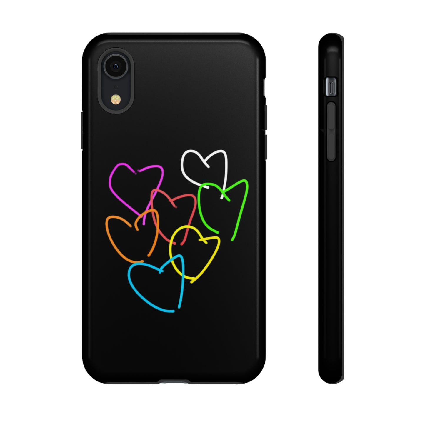 Colorful Hearts-Tough Cases- Large Hearts-- 46 Phone Styles