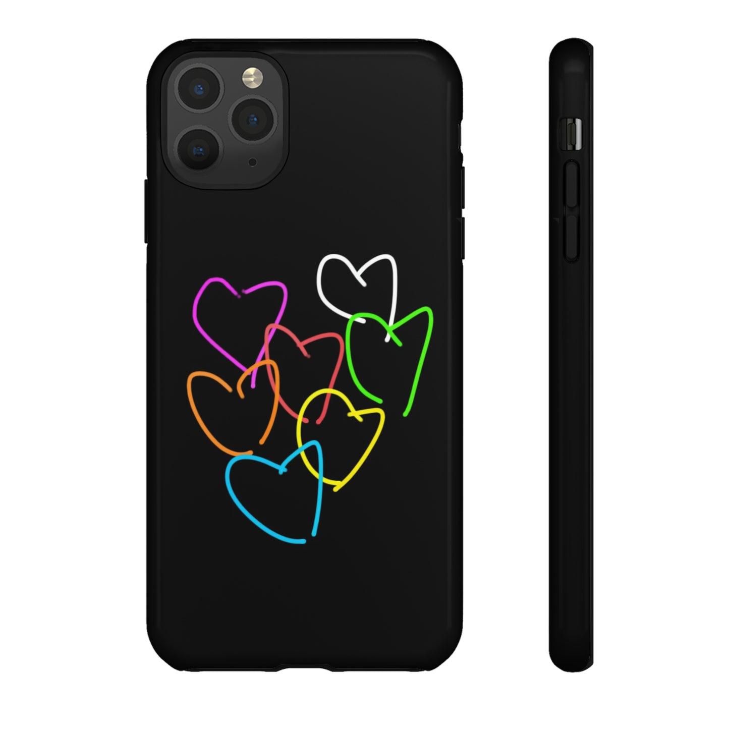 Colorful Hearts-Tough Cases- Large Hearts-- 46 Phone Styles