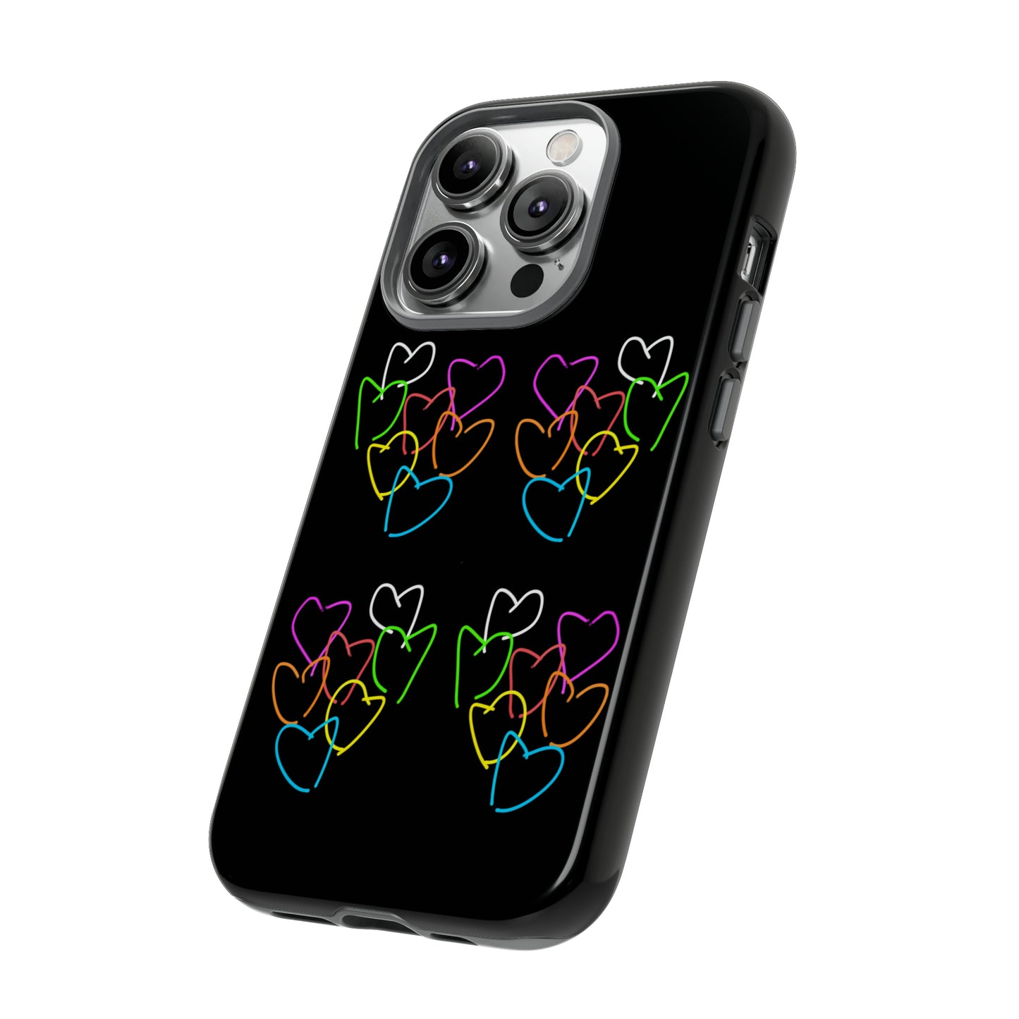 Colorful Hearts- Tough Cases- 46 Phone Styles