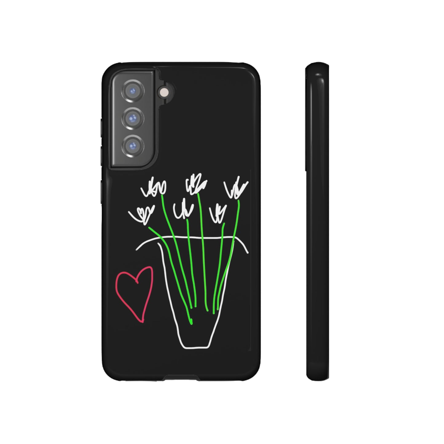 Vase, White Flowers- Tough Cases- 46 Phone Styles