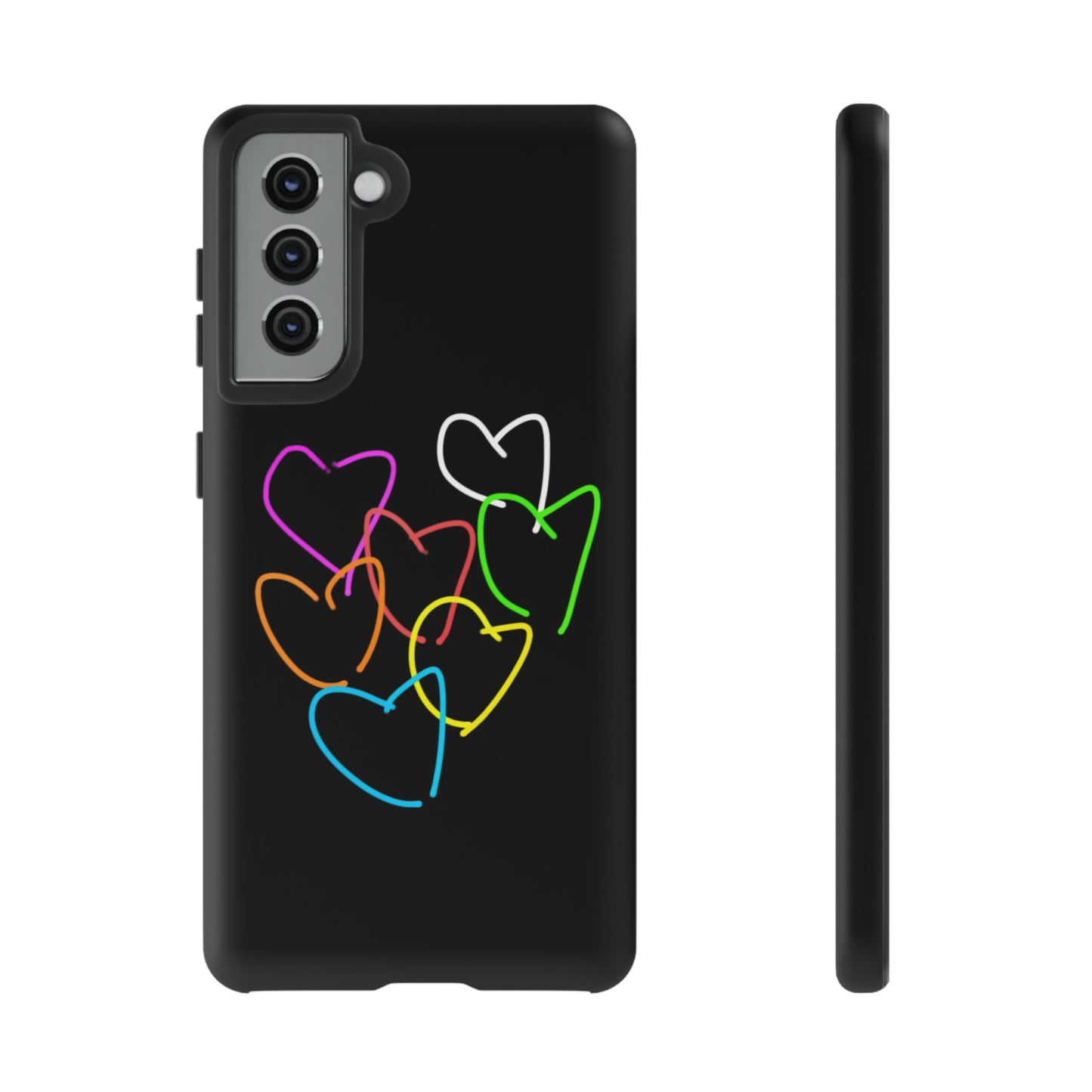 Colorful Hearts-Tough Cases- Large Hearts-- 46 Phone Styles