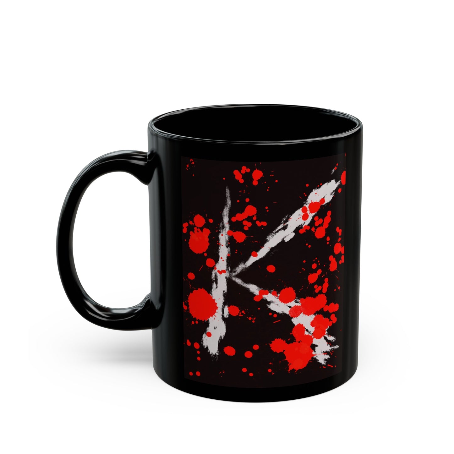 Your Monogram, CUSTOMIZE- Black Mug, 15oz- K