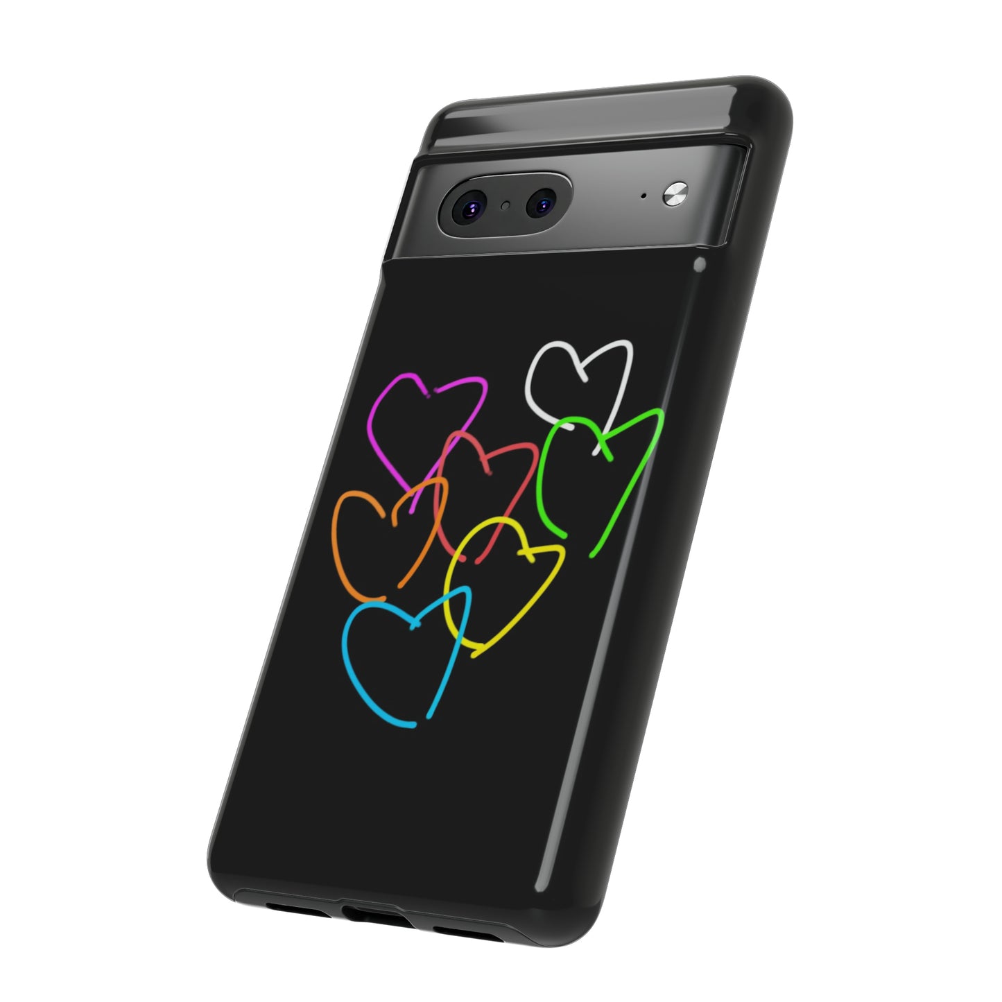 Colorful Hearts-Tough Cases- Large Hearts-- 46 Phone Styles