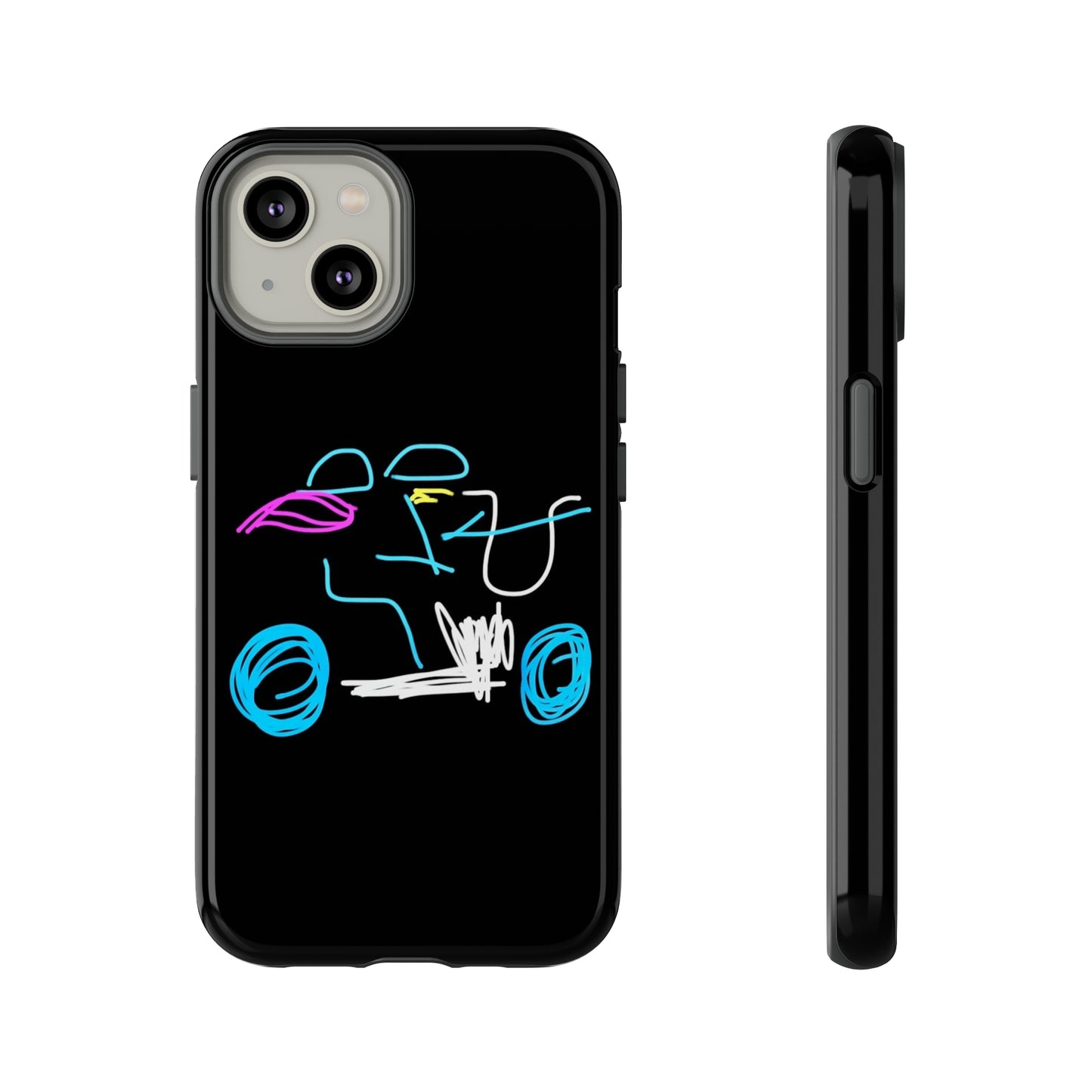 Brunette Biker Babe- Tough Cases- 46 Phone Styles