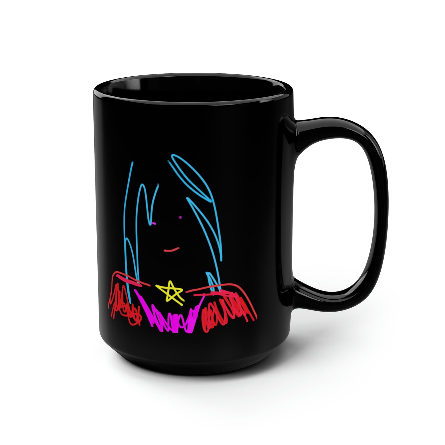 Superhero/2x- Black Mug, 15oz- Large