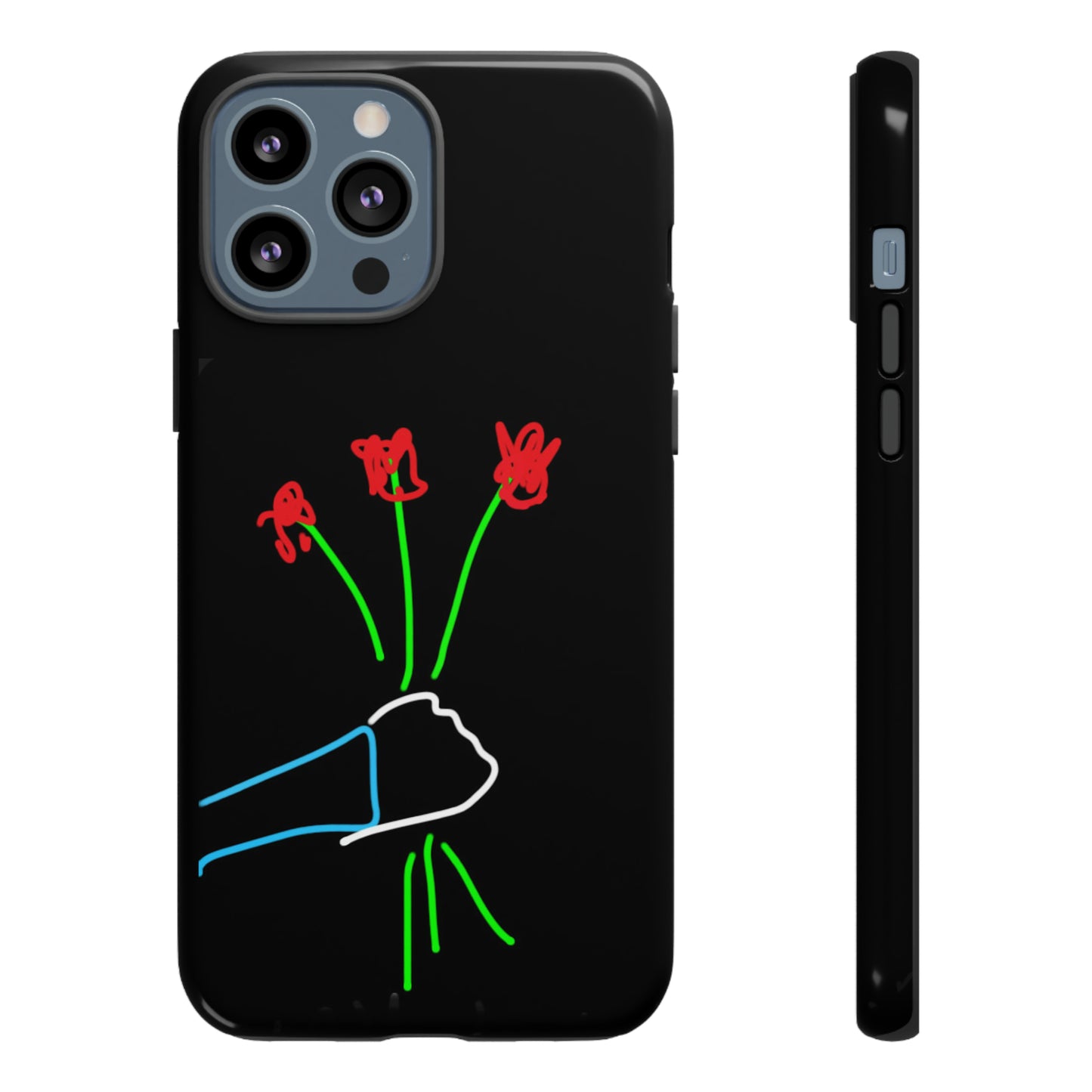 3 Red Flowers- Tough Cases- 46 Phone Styles