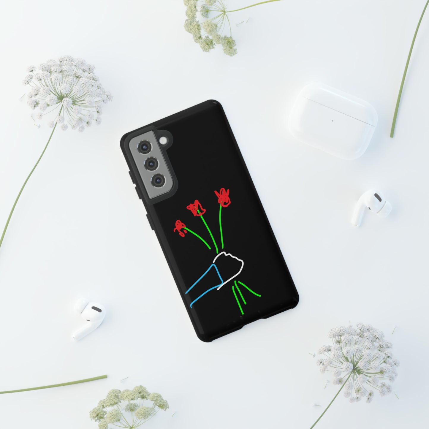 3 Red Flowers- Tough Cases- 46 Phone Styles