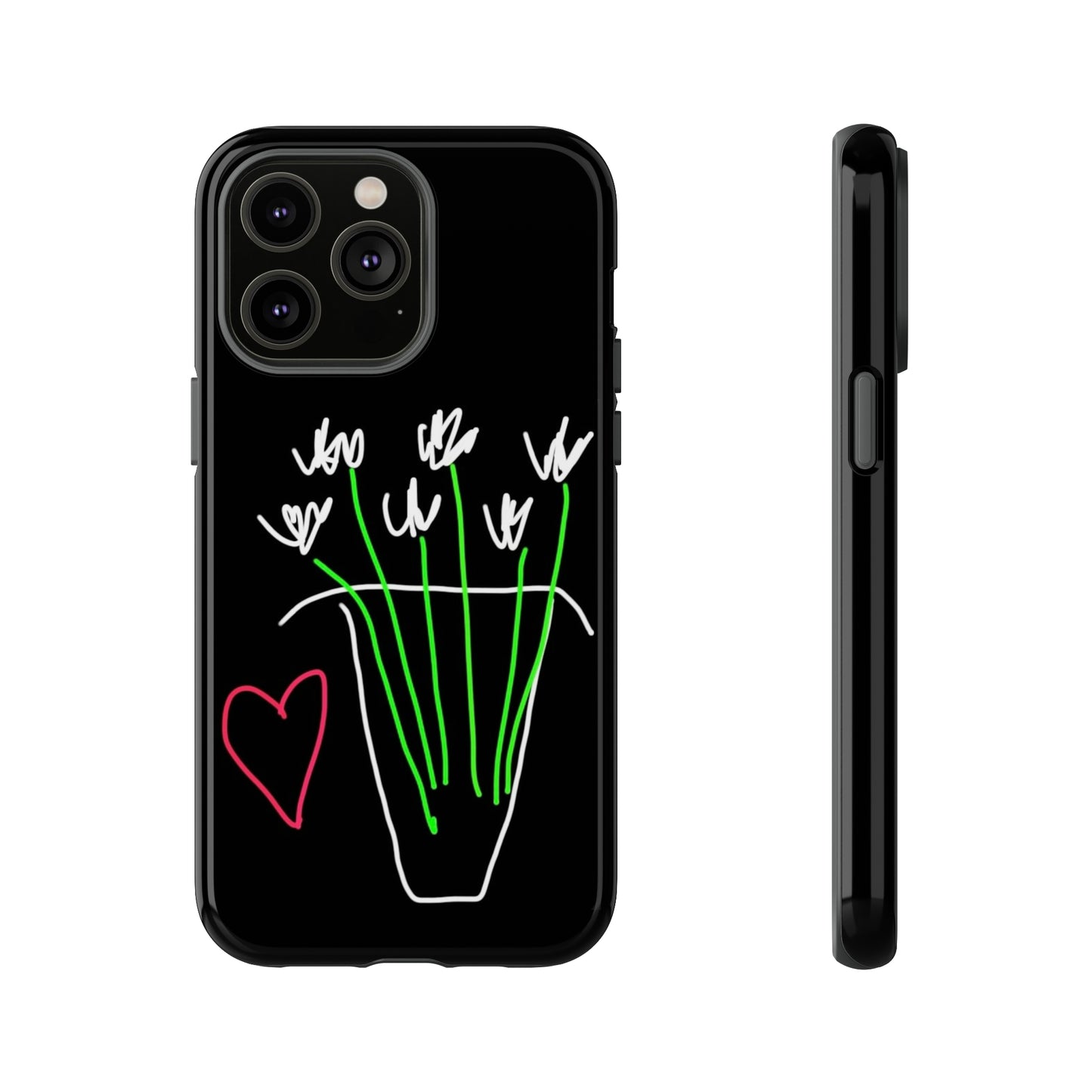 Vase, White Flowers- Tough Cases- 46 Phone Styles