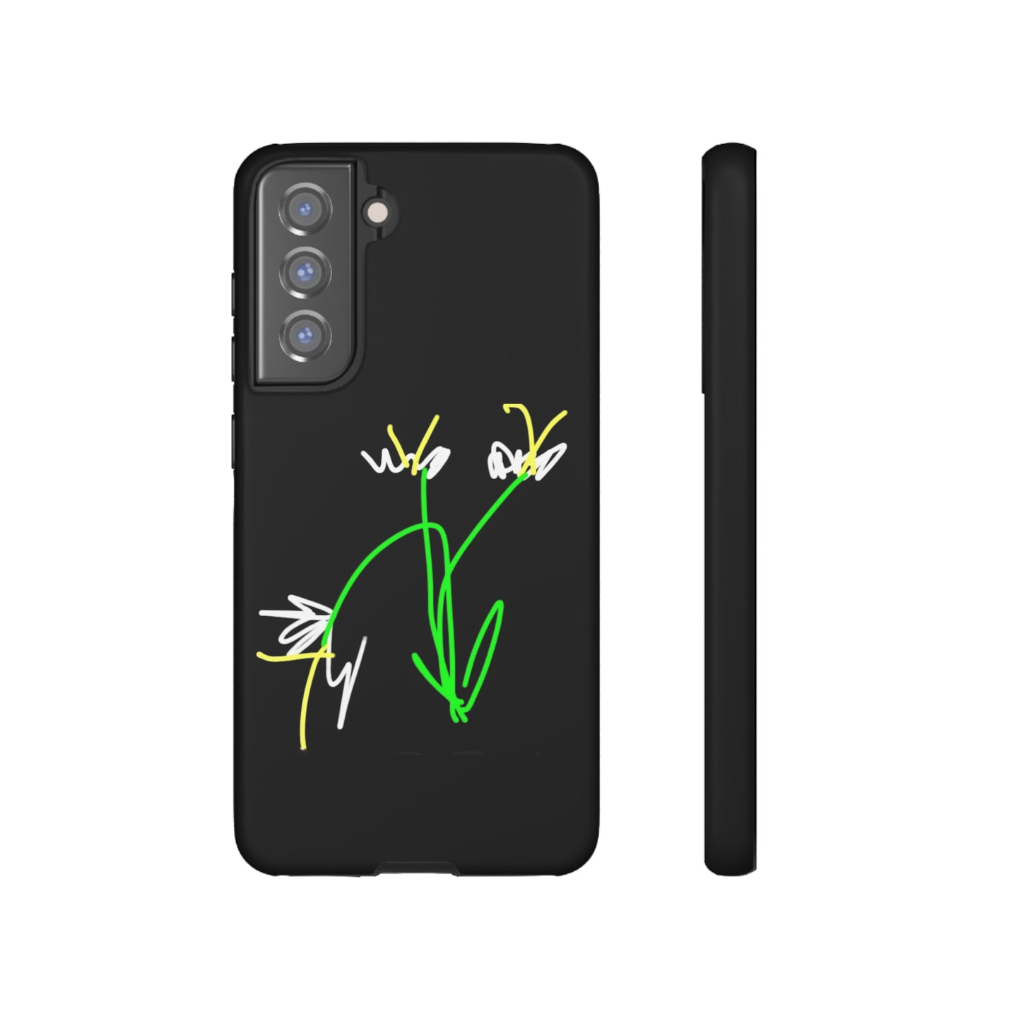 3 White Flowers- Tough Cases- 46 Phone Styles