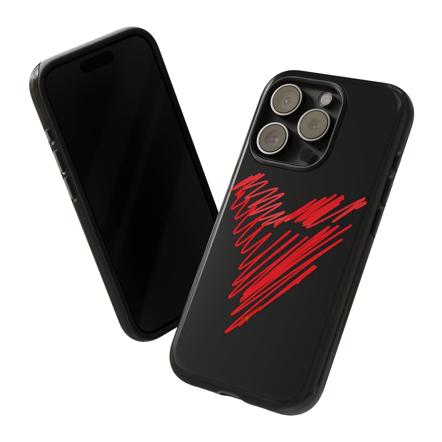 Scribble Heart- Tough Cases- 46 Phone Styles