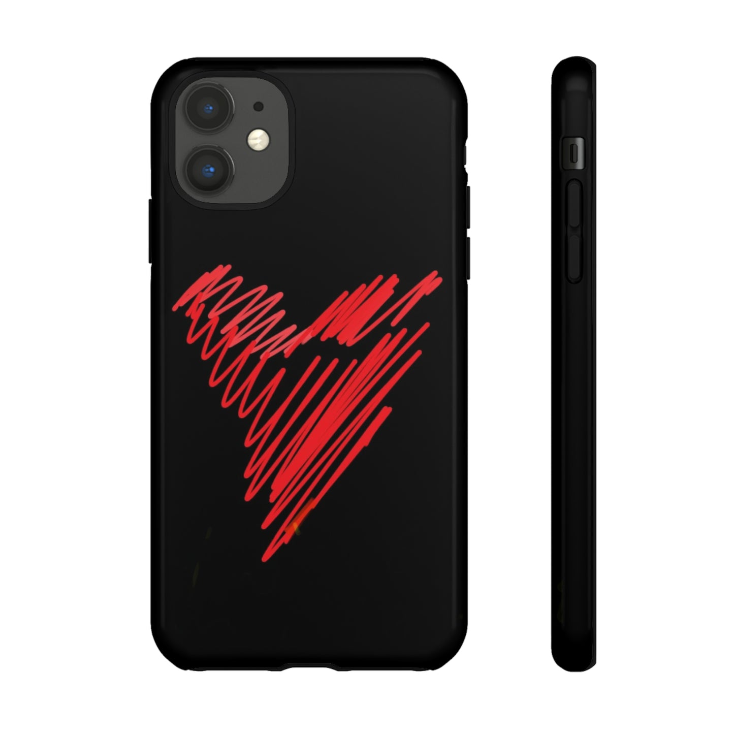 Scribble Heart- Tough Cases- 46 Phone Styles