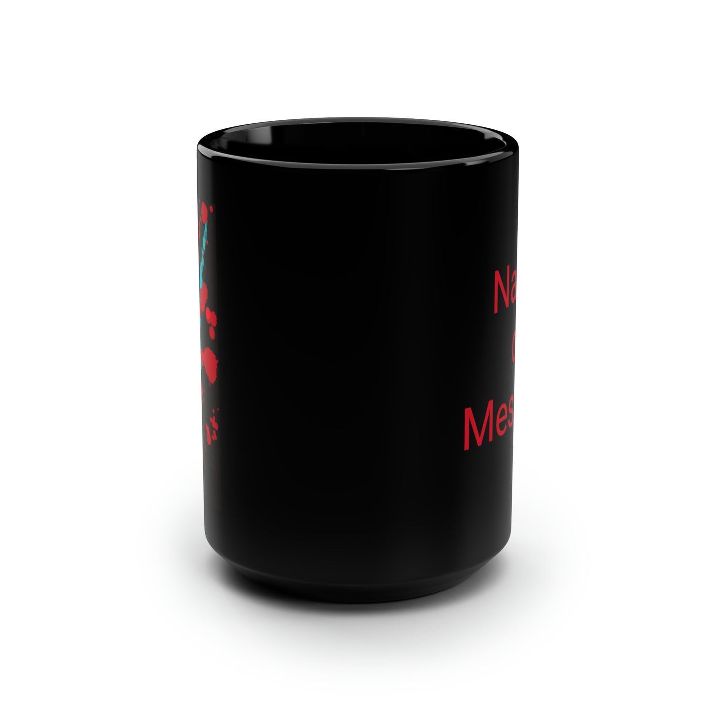 Your Monogram, CUSTOMIZE- Black Mug, 15oz- Y