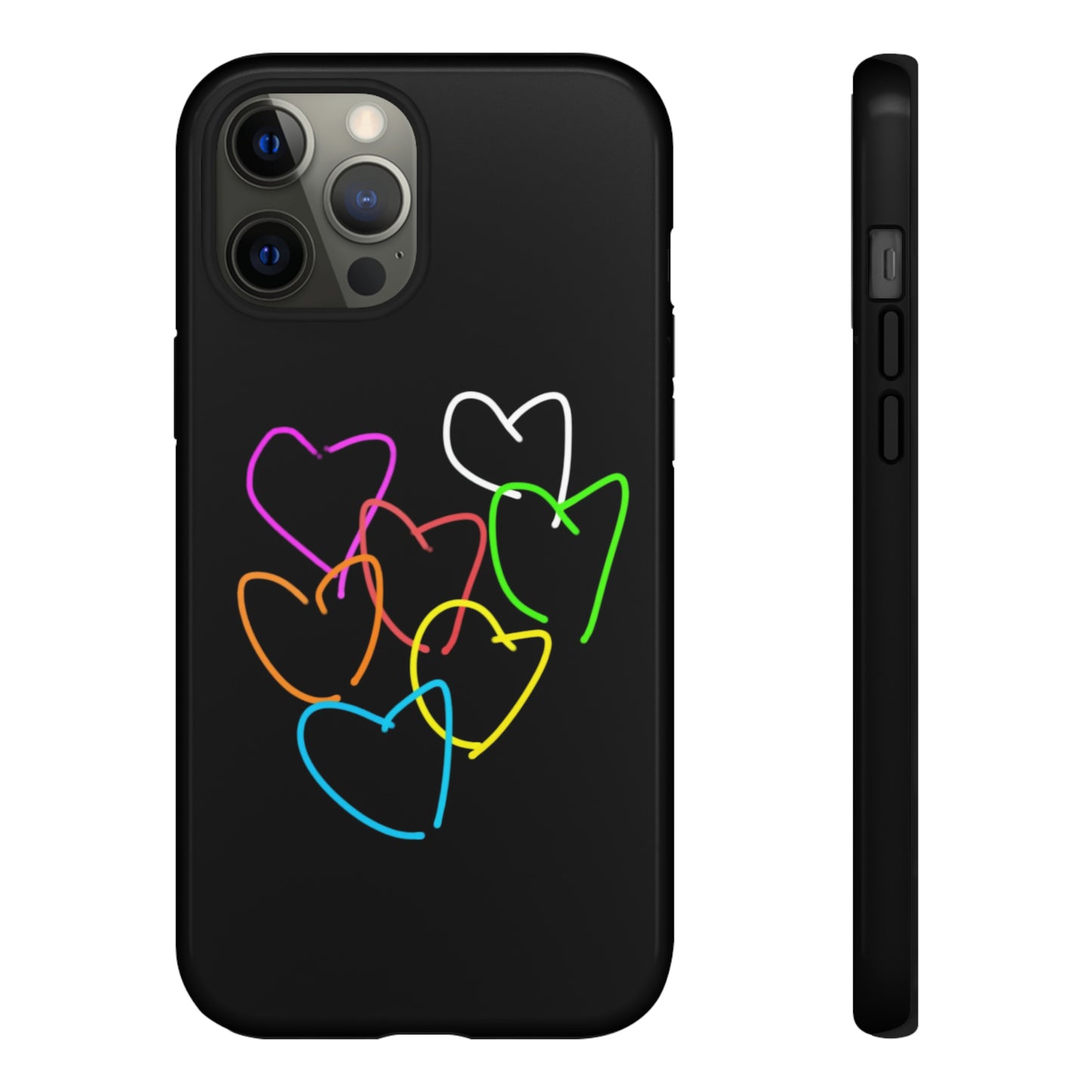 Colorful Hearts-Tough Cases- Large Hearts-- 46 Phone Styles