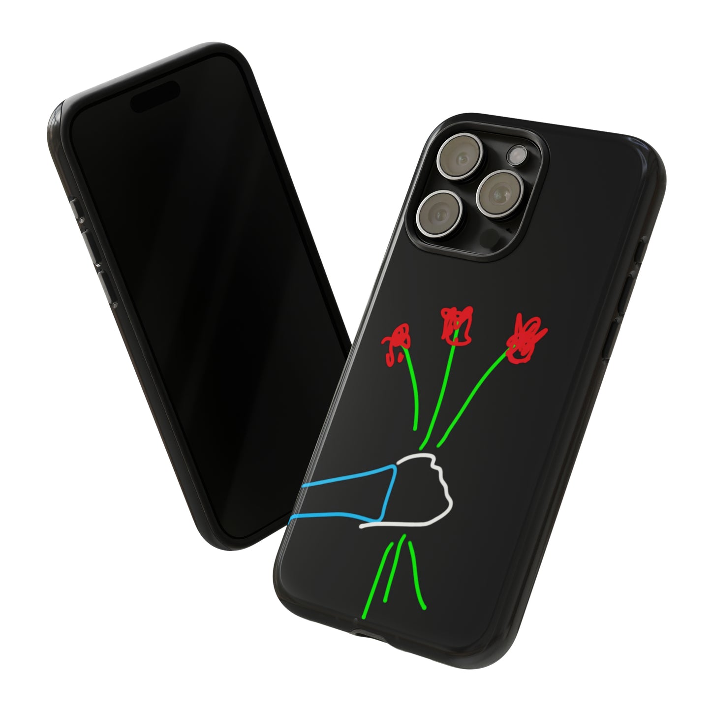 3 Red Flowers- Tough Cases- 46 Phone Styles