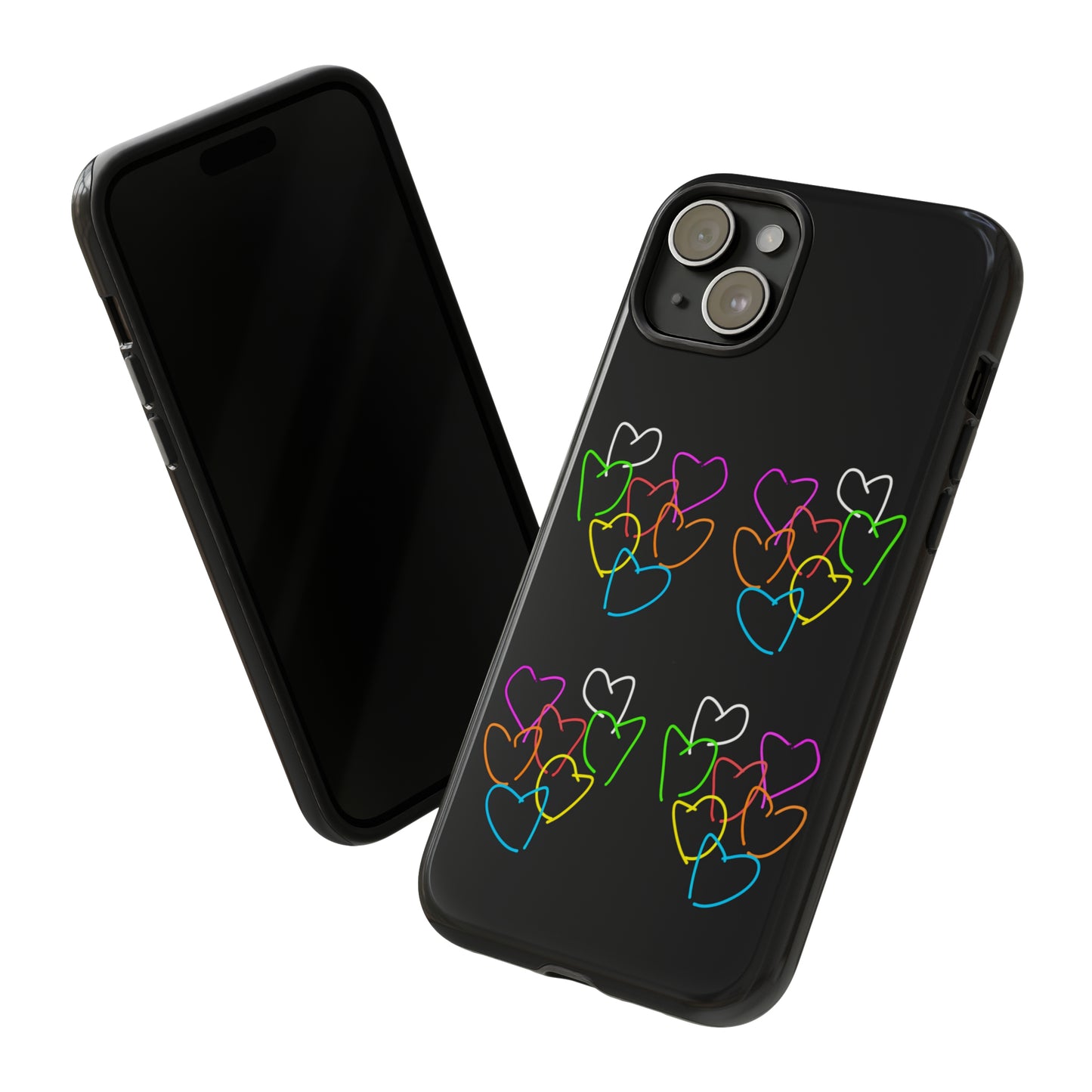 Colorful Hearts- Tough Cases- 46 Phone Styles