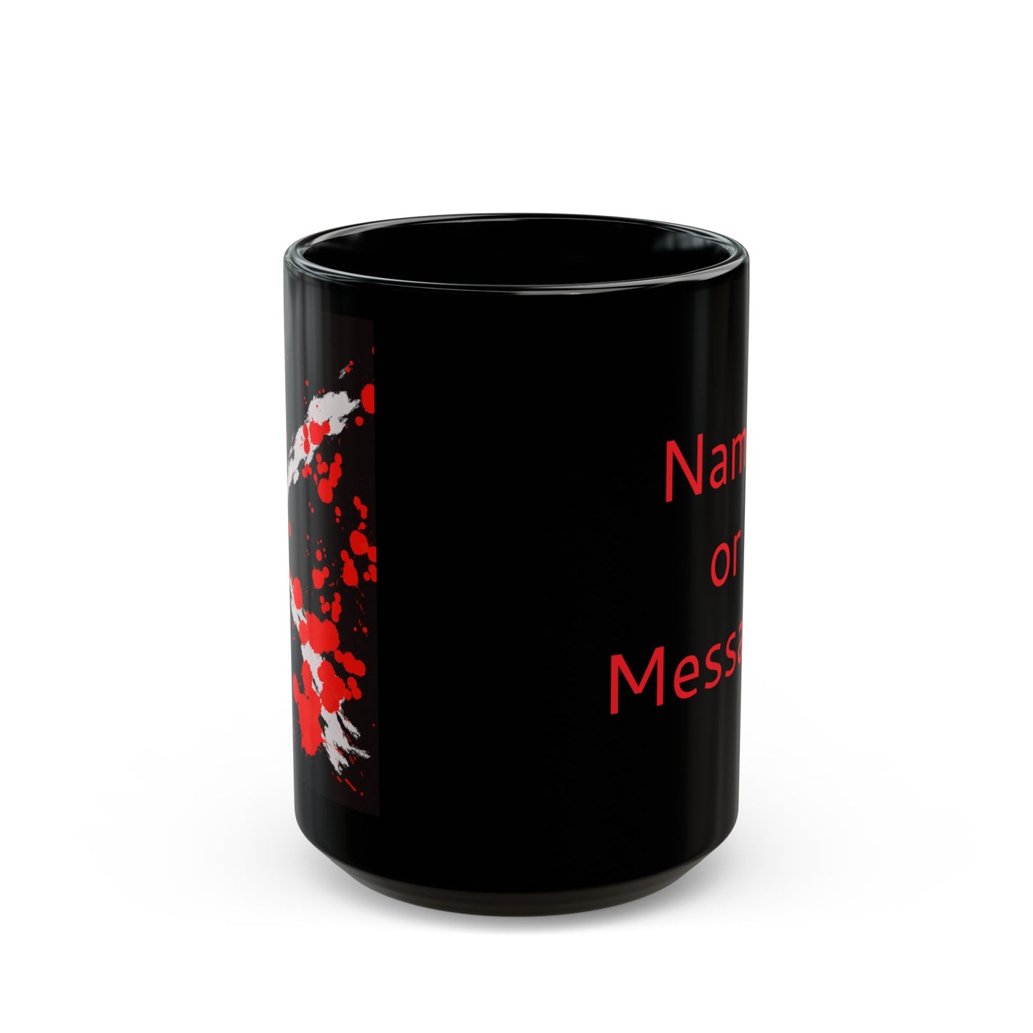 Your Monogram, CUSTOMIZE- Black Mug, 15oz- K