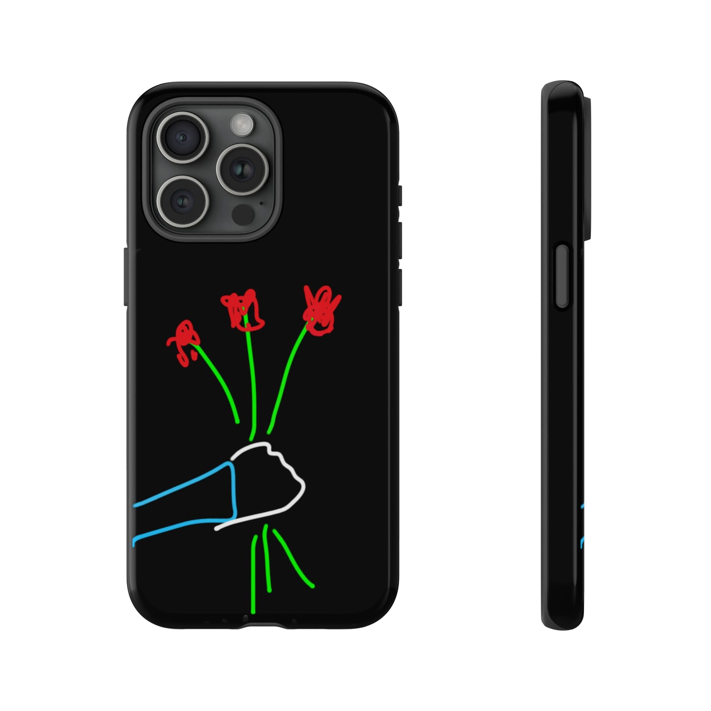 3 Red Flowers- Tough Cases- 46 Phone Styles