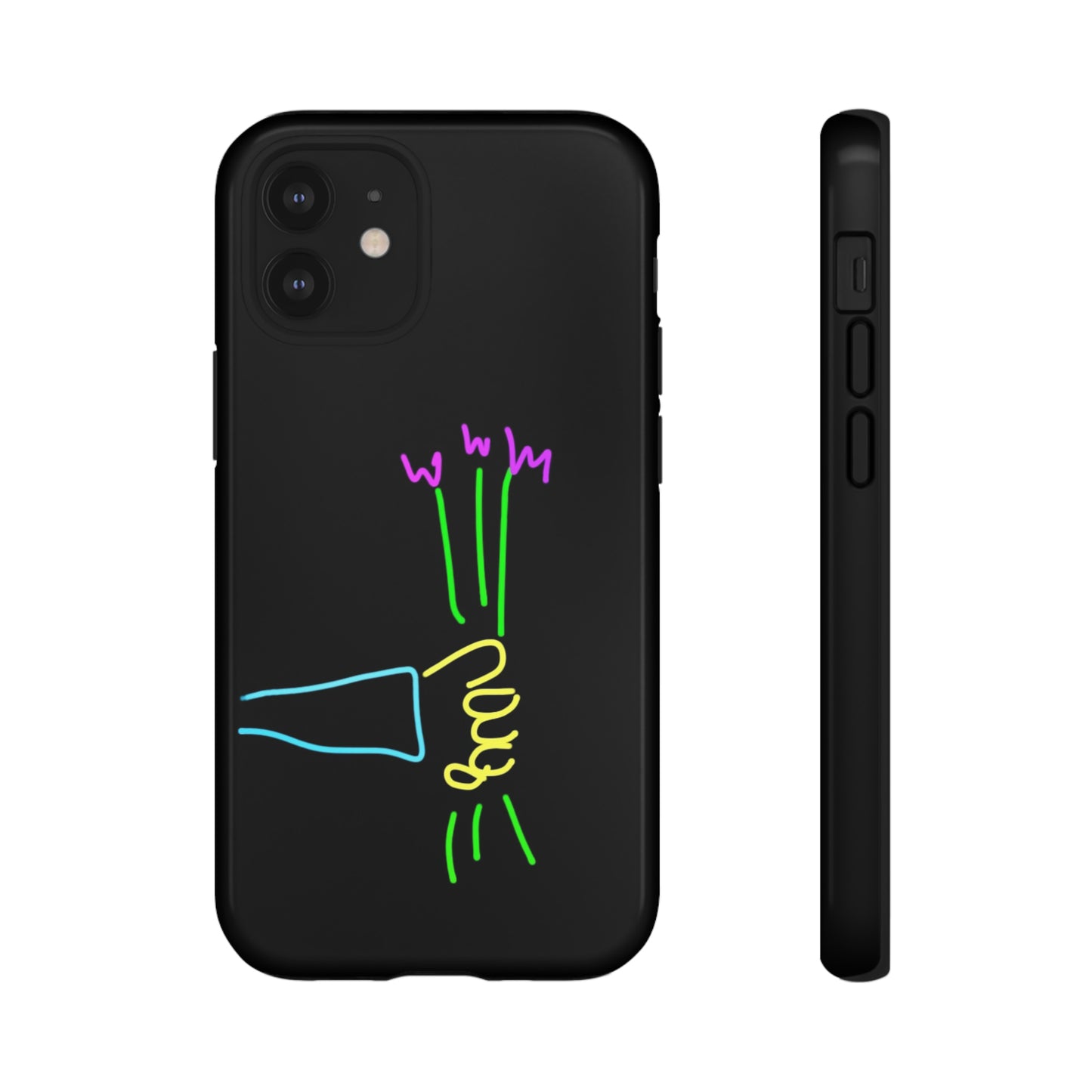 3 Purple Flowers- Tough Cases- 46 Phone Styles