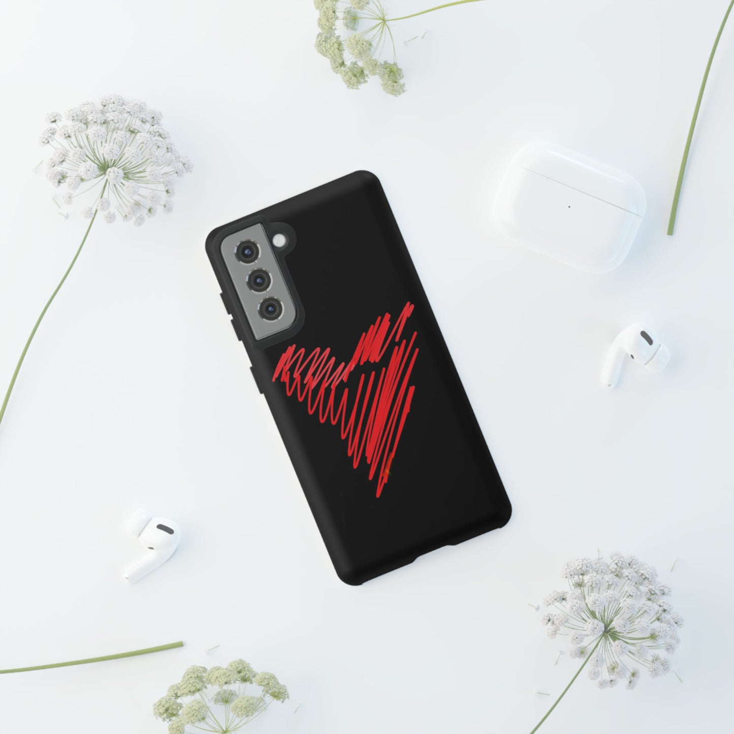 Scribble Heart- Tough Cases- 46 Phone Styles