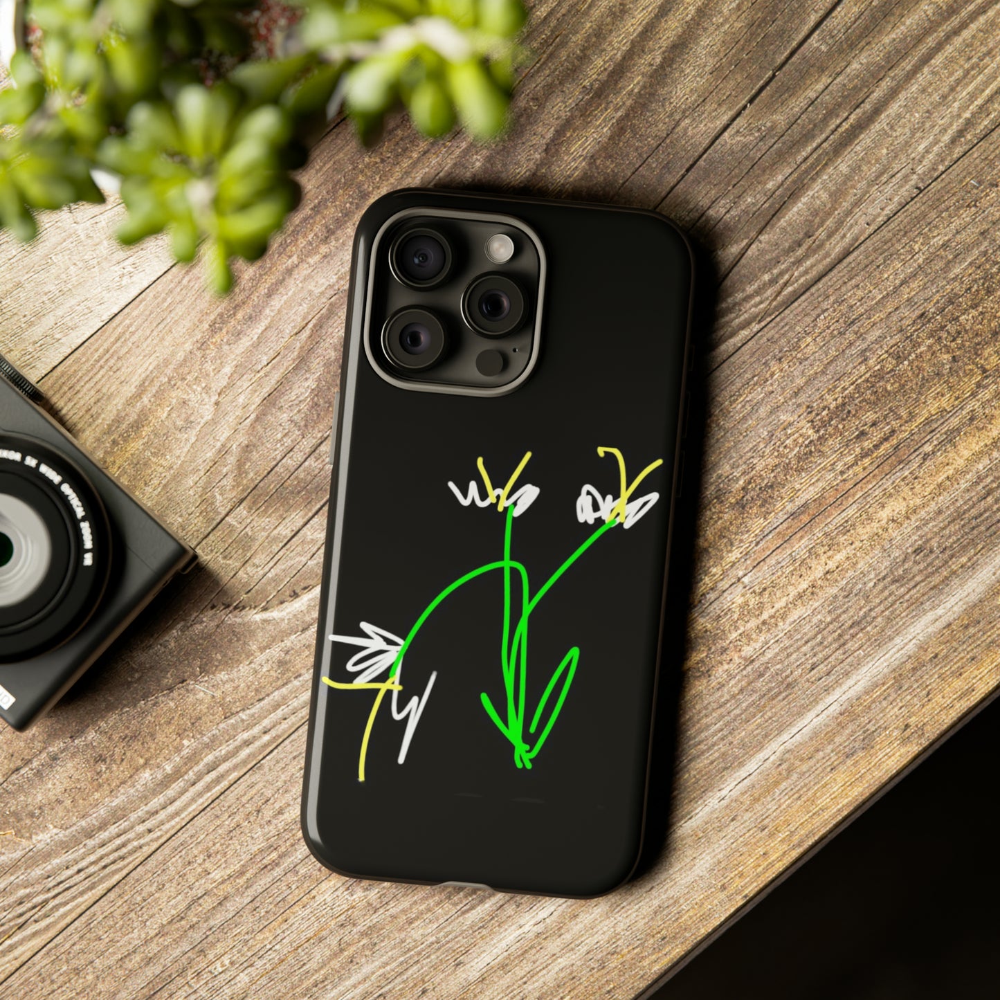 3 White Flowers- Tough Cases- 46 Phone Styles