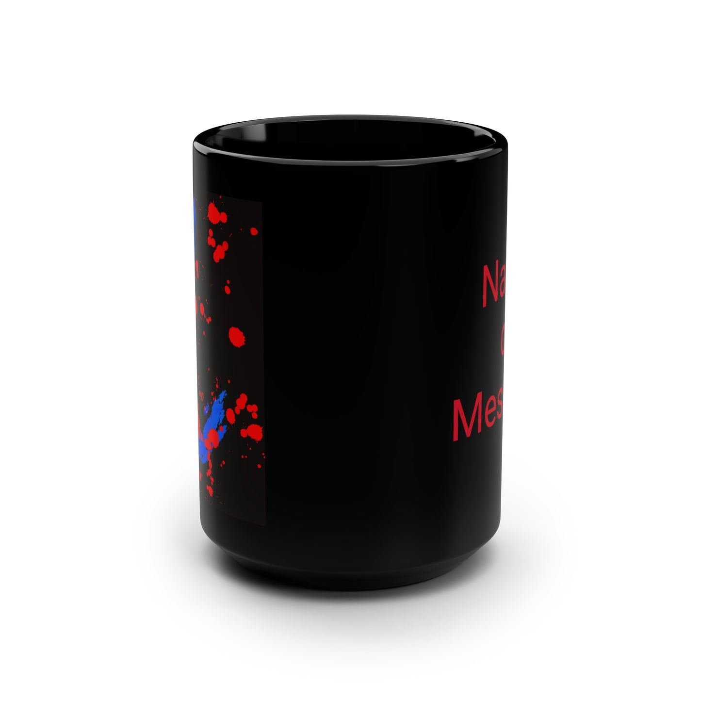 Your Monogram, CUSTOMIZE- Black Mug, 15oz- L