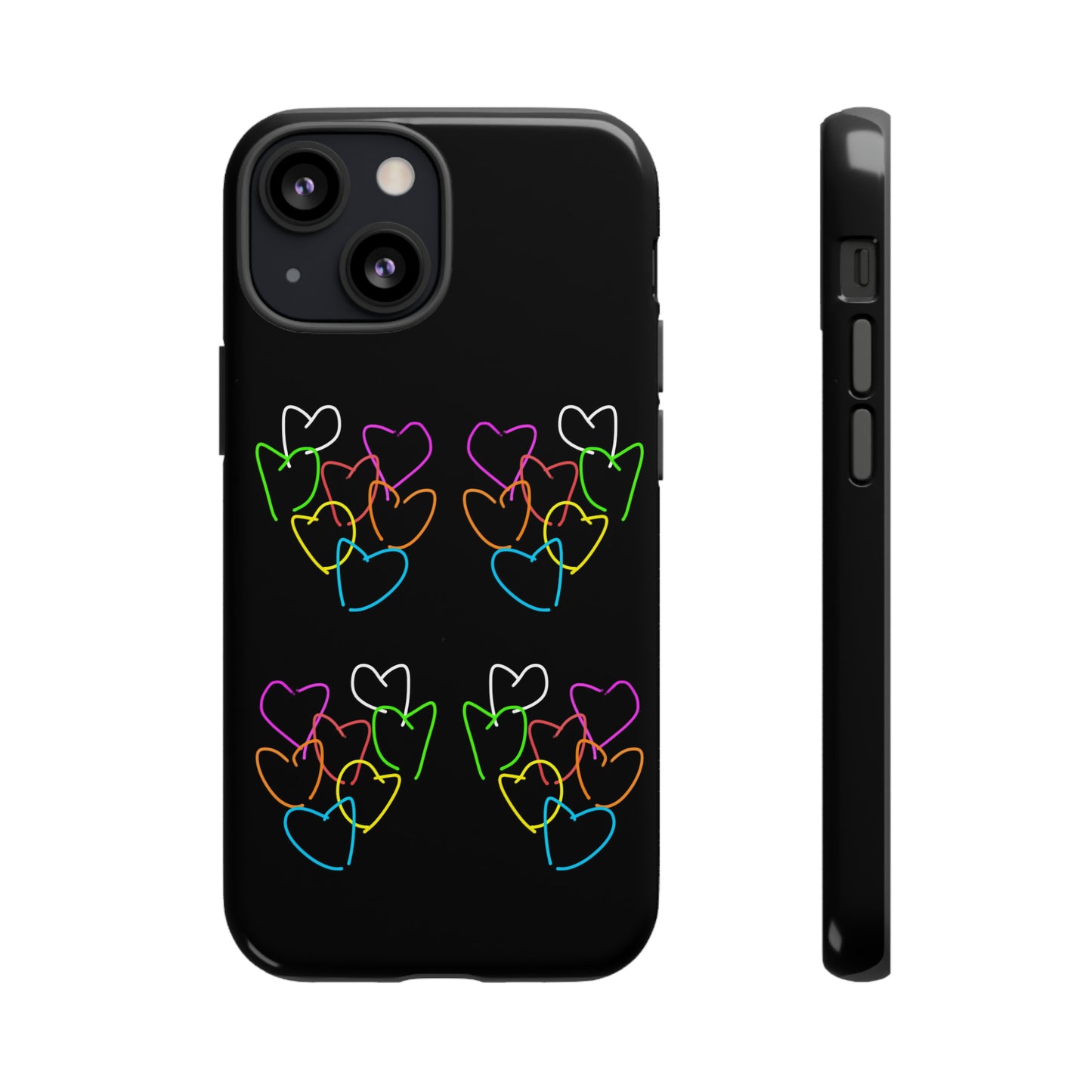 Colorful Hearts- Tough Cases- 46 Phone Styles