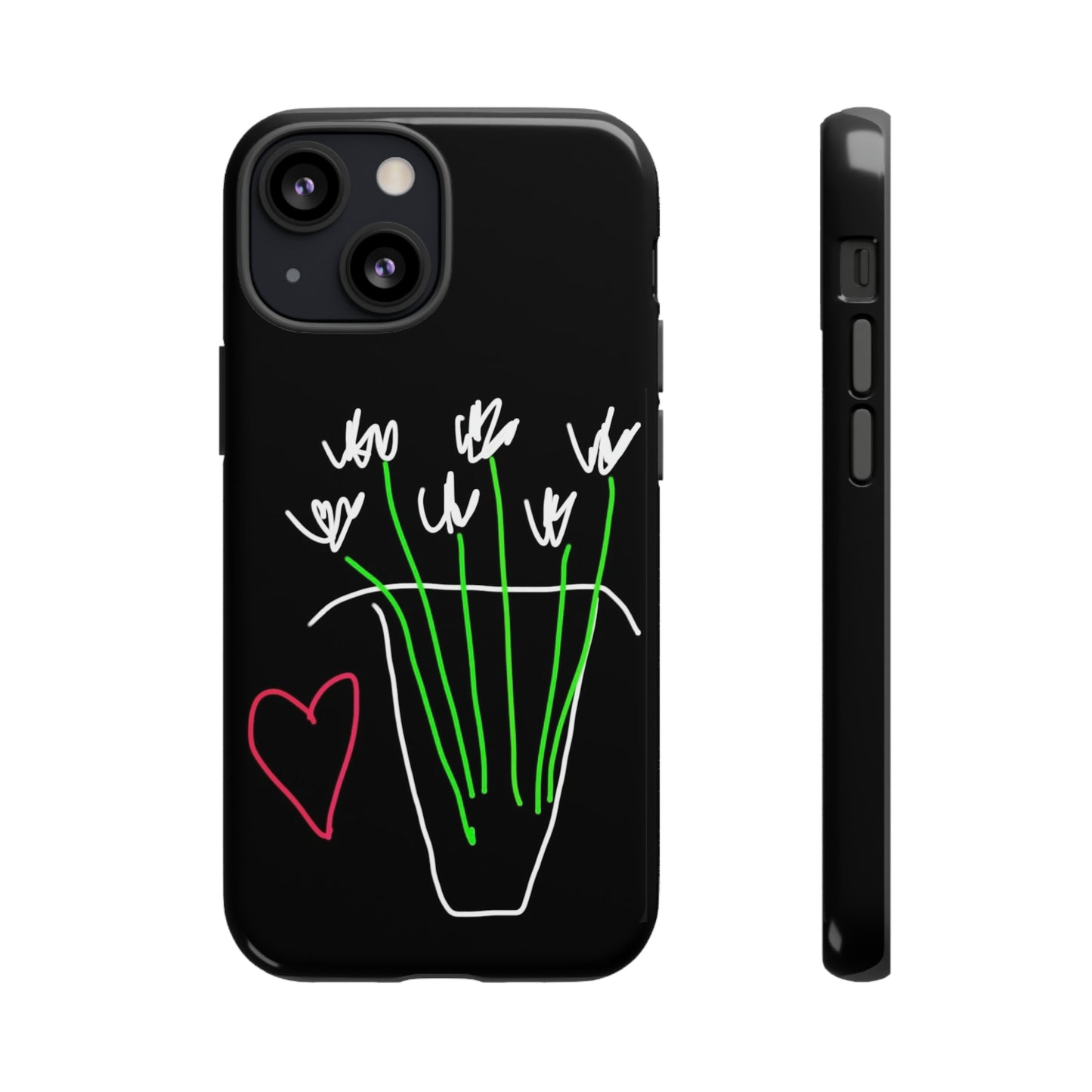 Vase, White Flowers- Tough Cases- 46 Phone Styles