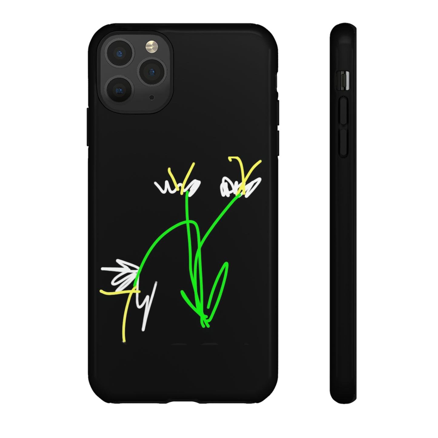 3 White Flowers- Tough Cases- 46 Phone Styles