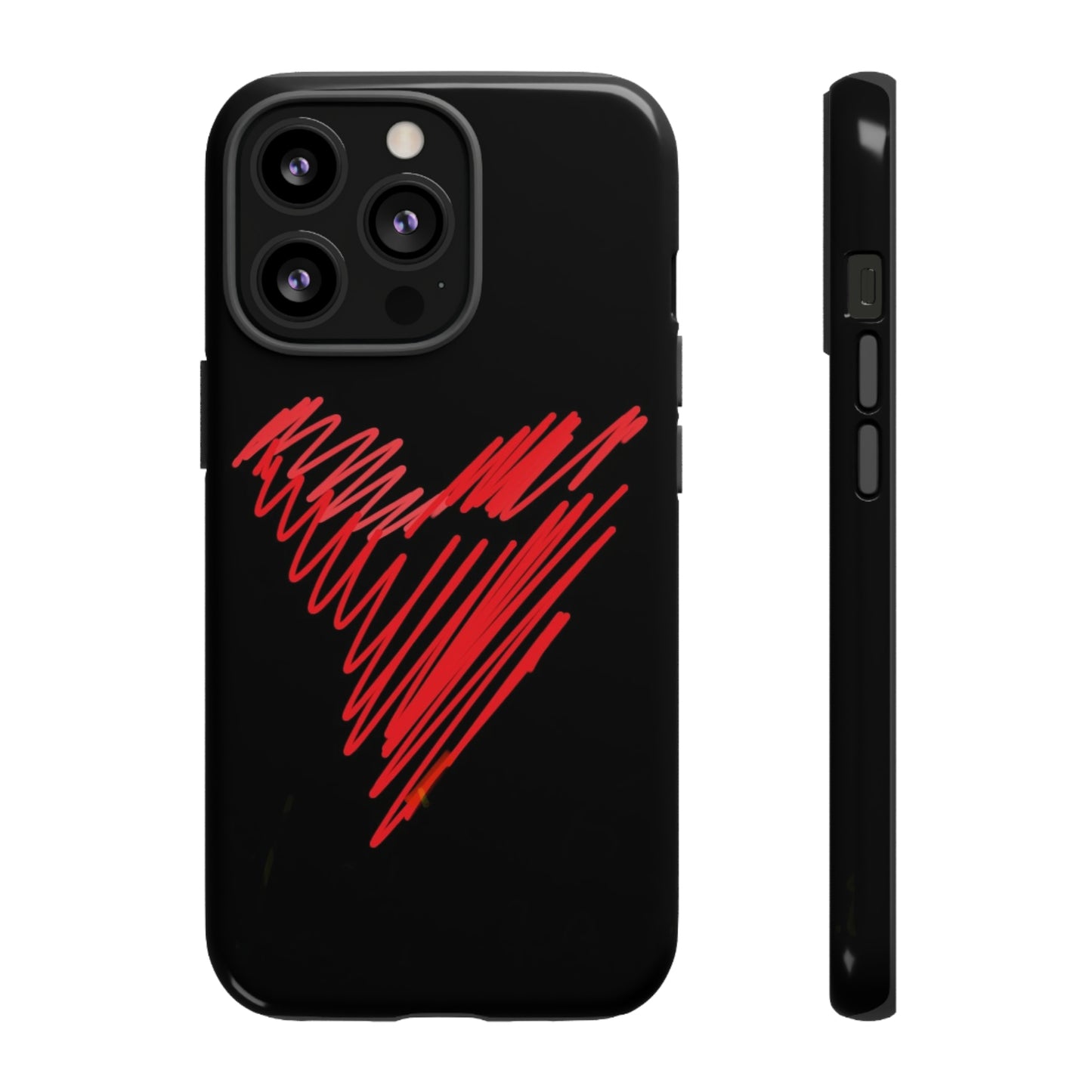 Scribble Heart- Tough Cases- 46 Phone Styles