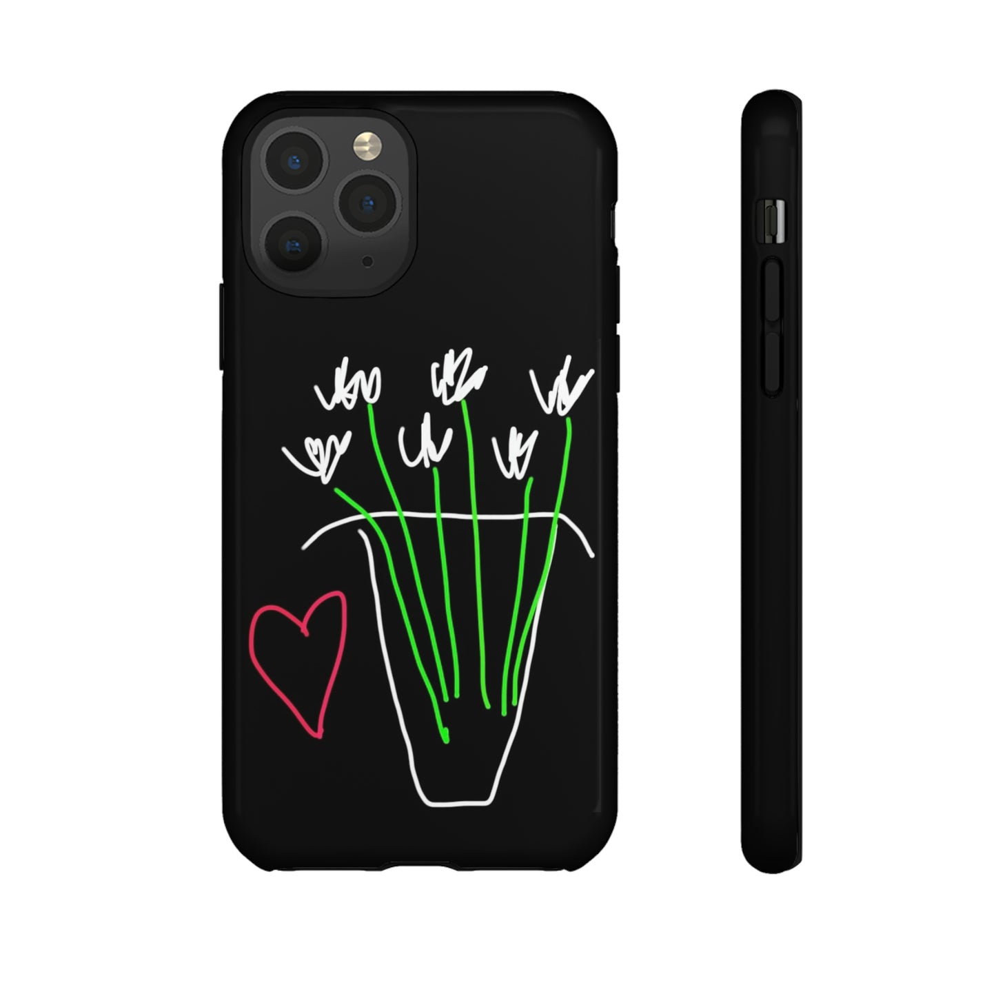 Vase, White Flowers- Tough Cases- 46 Phone Styles