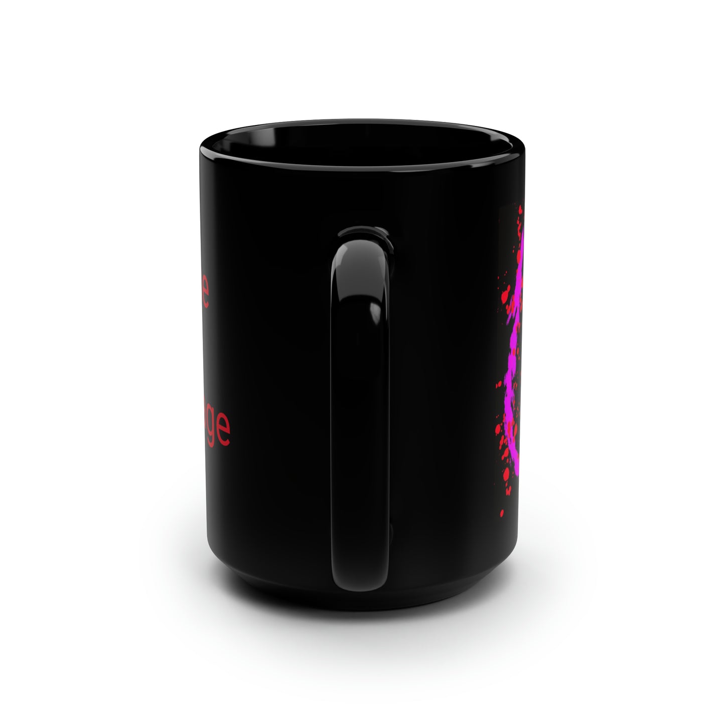 Your Monogram, CUSTOMIZE- Black Mug, 15oz- U