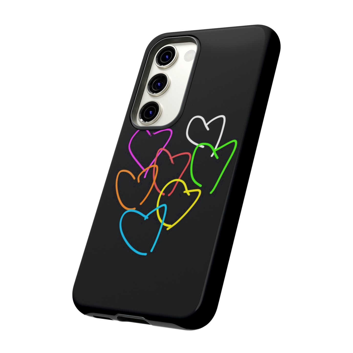 Colorful Hearts-Tough Cases- Large Hearts-- 46 Phone Styles