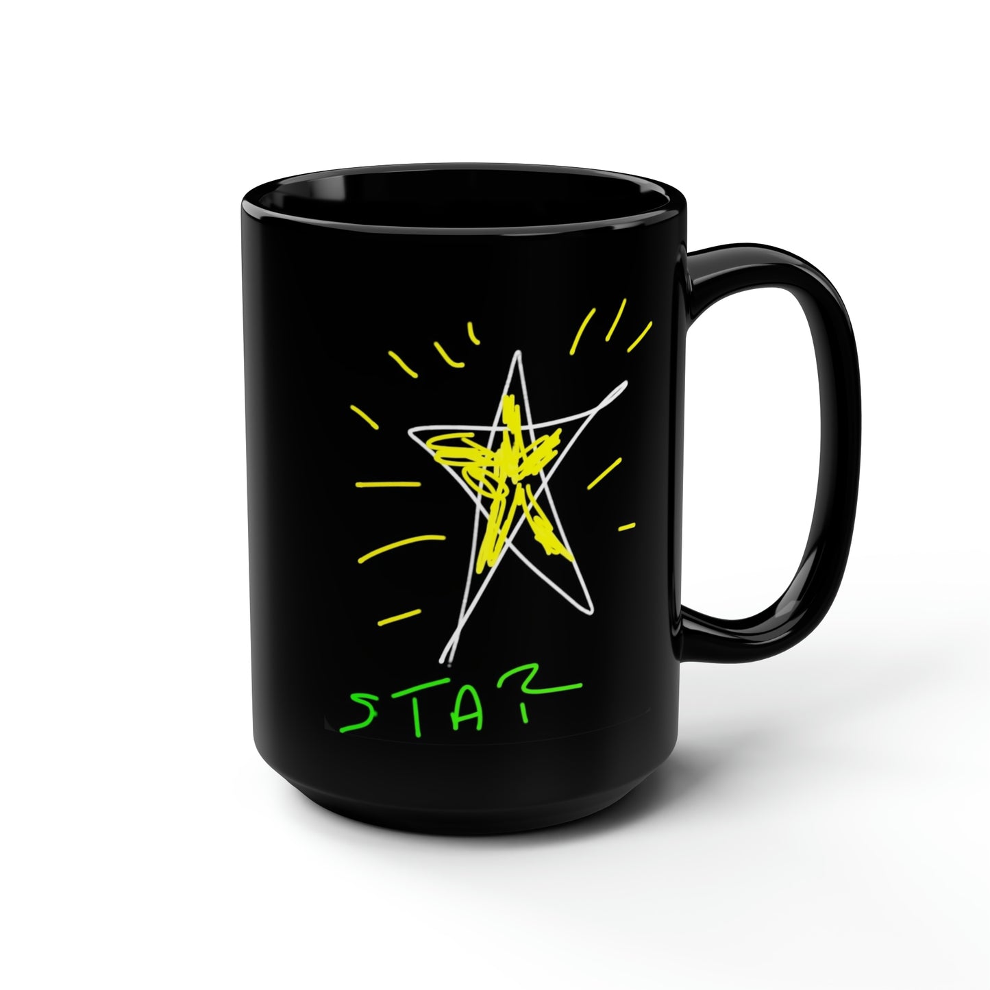 Star- Black Mug, 15oz