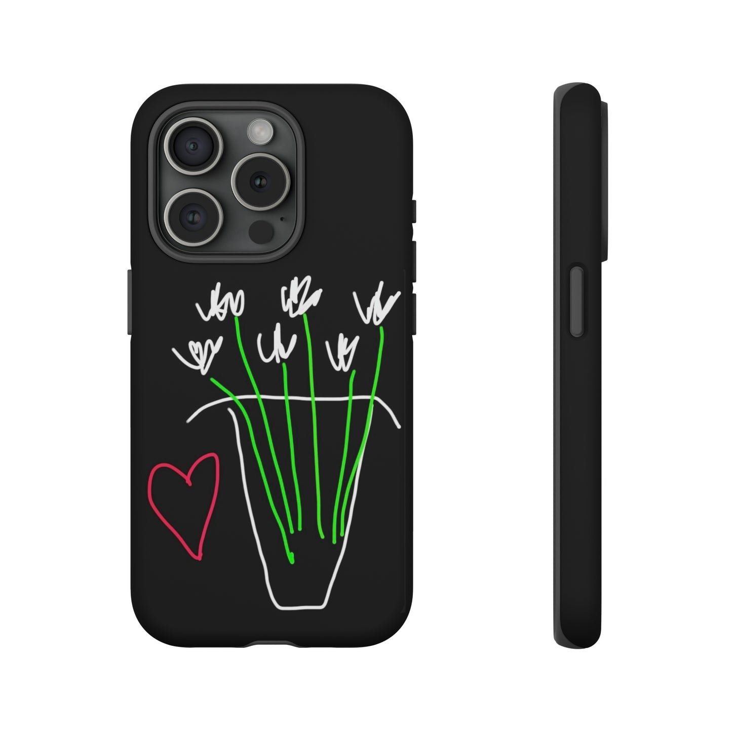 Vase, White Flowers- Tough Cases- 46 Phone Styles