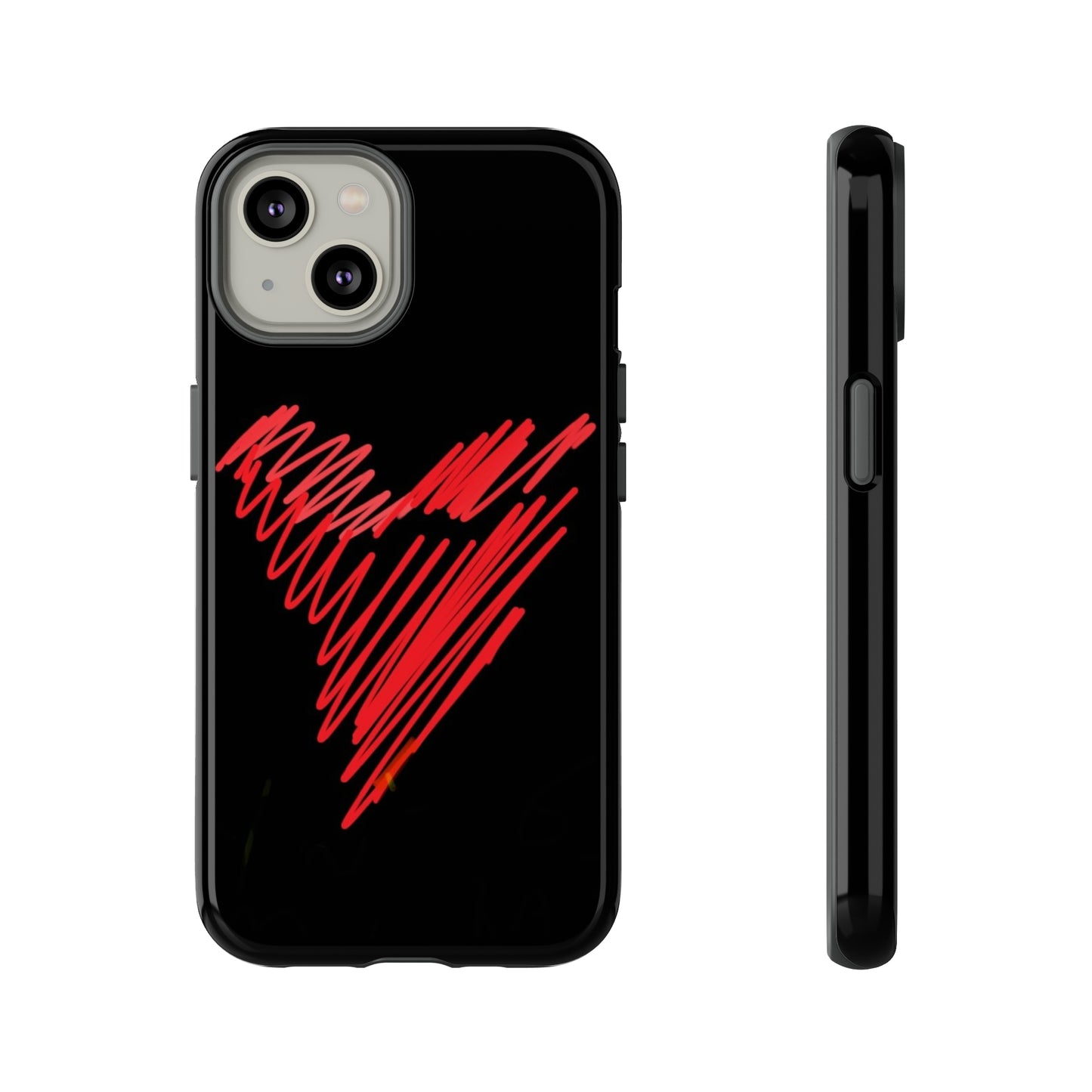 Scribble Heart- Tough Cases- 46 Phone Styles