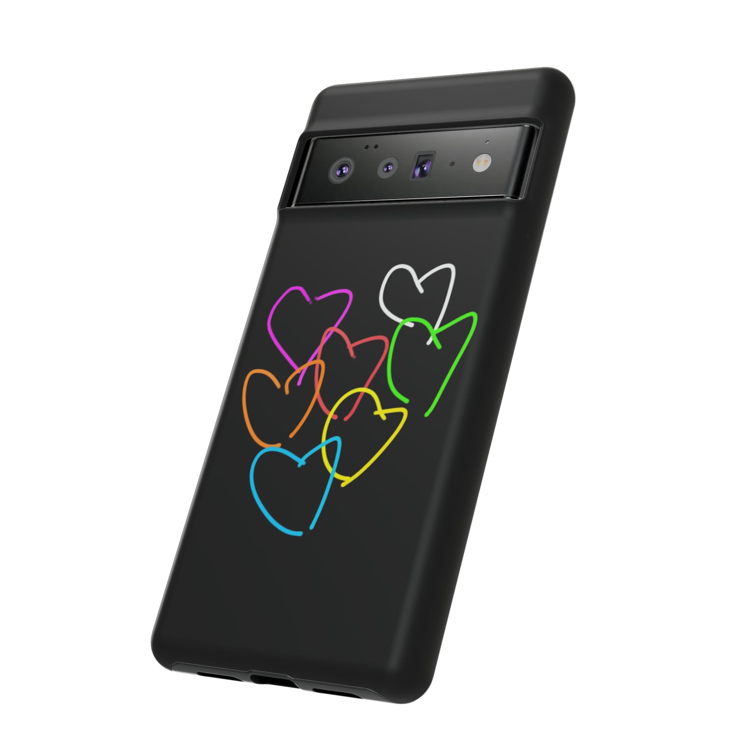 Colorful Hearts-Tough Cases- Large Hearts-- 46 Phone Styles