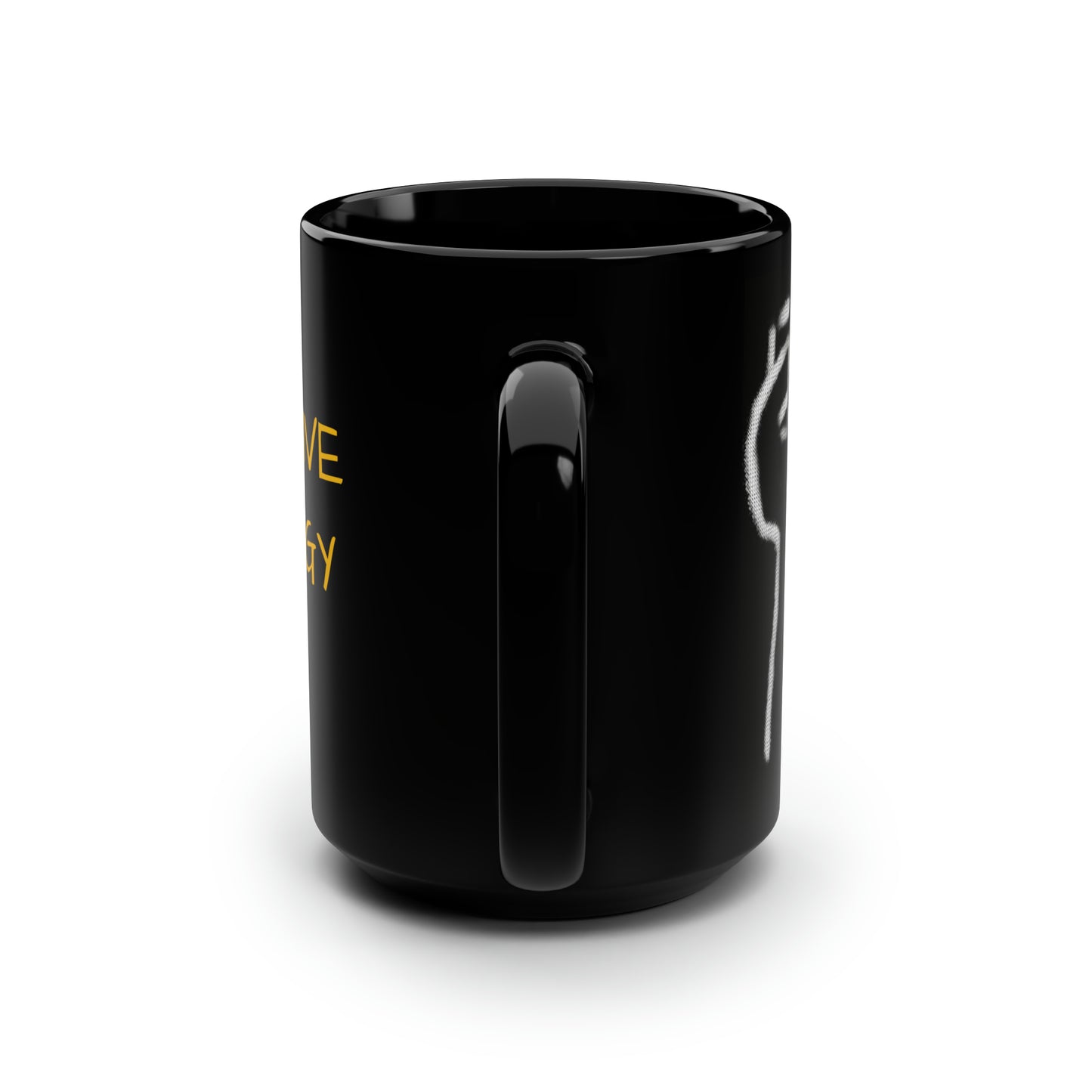 Tattoo- Black Mug, 15oz- Lightning/Positive Engergy