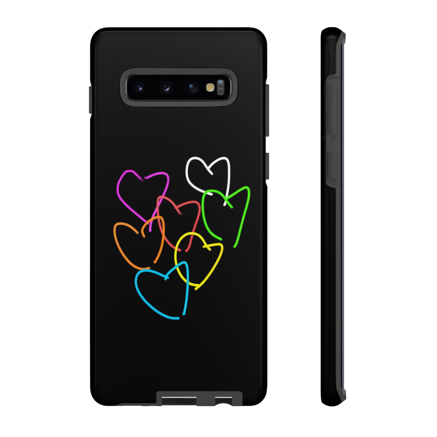 Colorful Hearts-Tough Cases- Large Hearts-- 46 Phone Styles