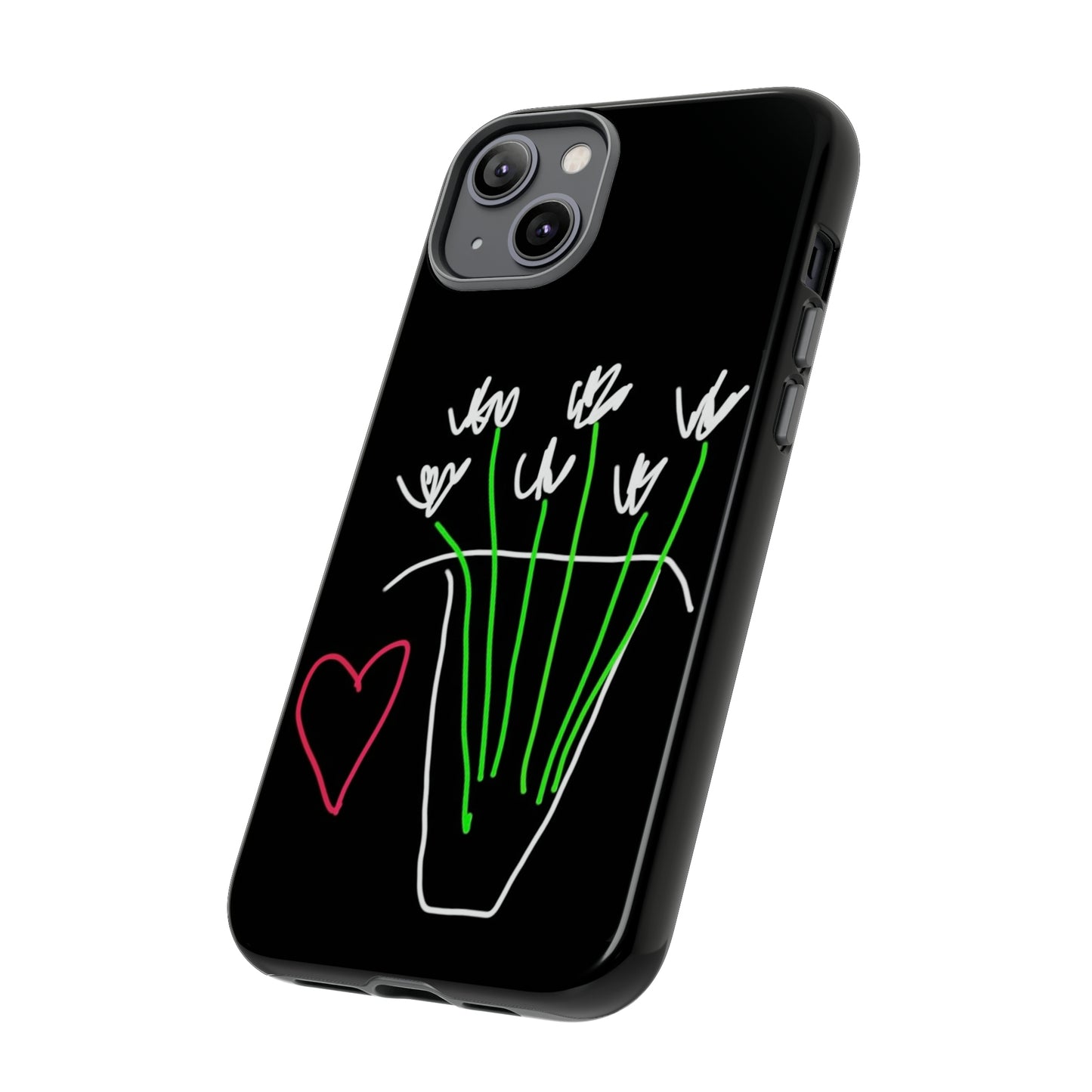 Vase, White Flowers- Tough Cases- 46 Phone Styles