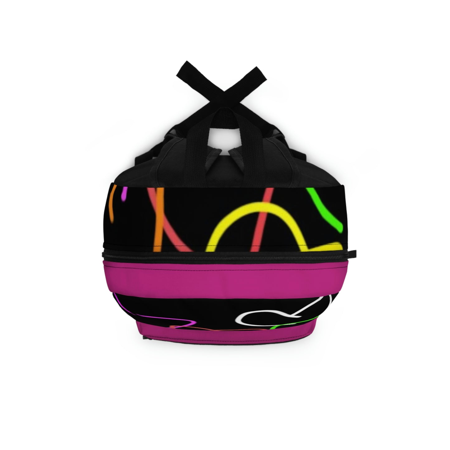 Colorful Hearts- Backpack- Black & Pink