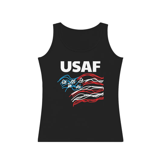 Military- Old Glory/USAF- Women's Tank Top