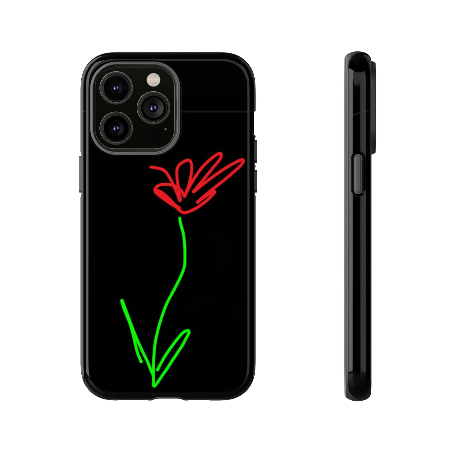 Red Flower- Tough Cases- 41 Phone Styles