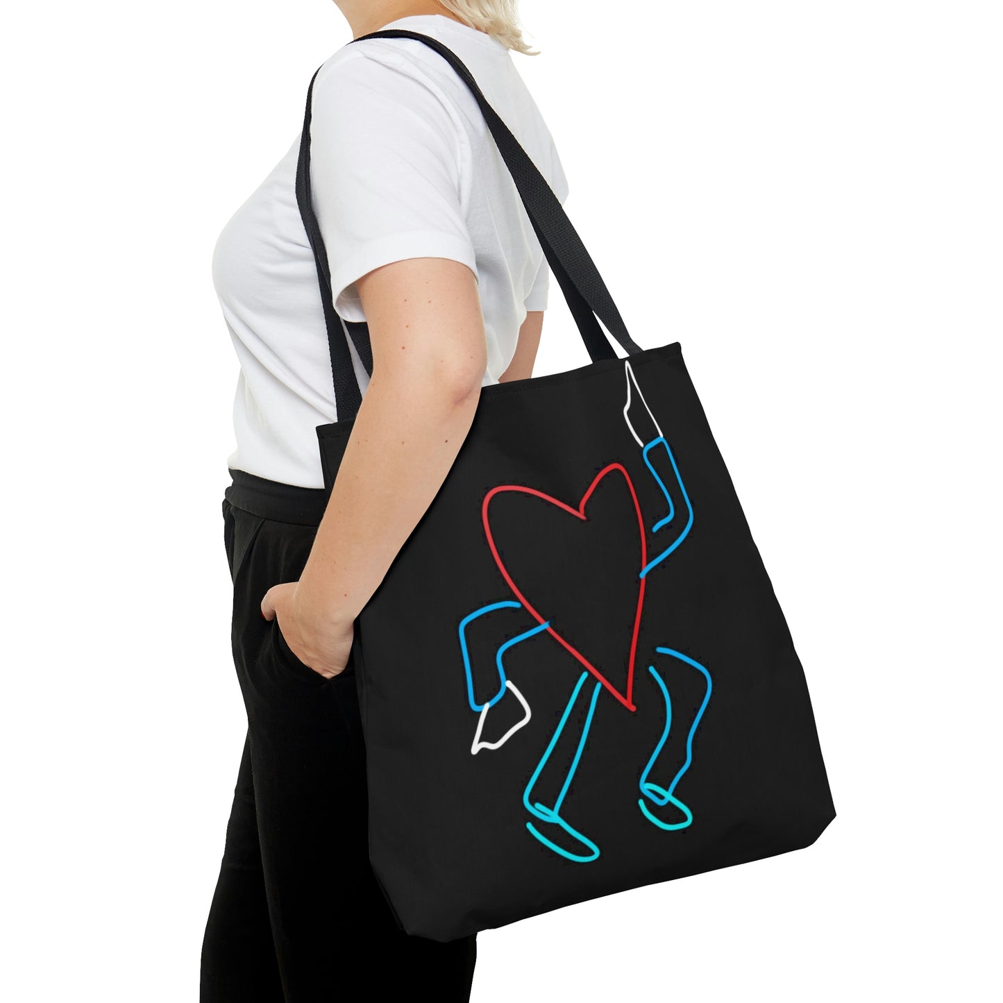 You Make My Heart Dance- Tote Bag (AOP)- Black