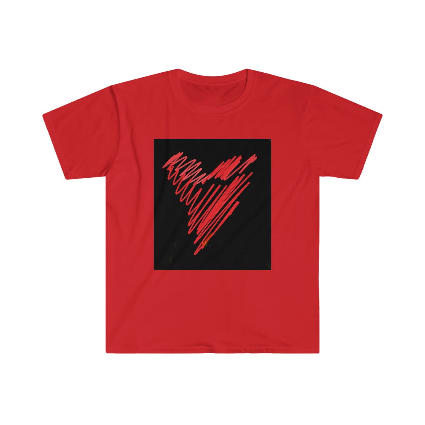 Scribble Heart- Unisex Softstyle T-Shirt