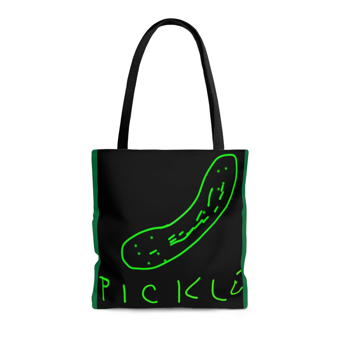 Pickle- Tote Bag (AOP)- Black & Green