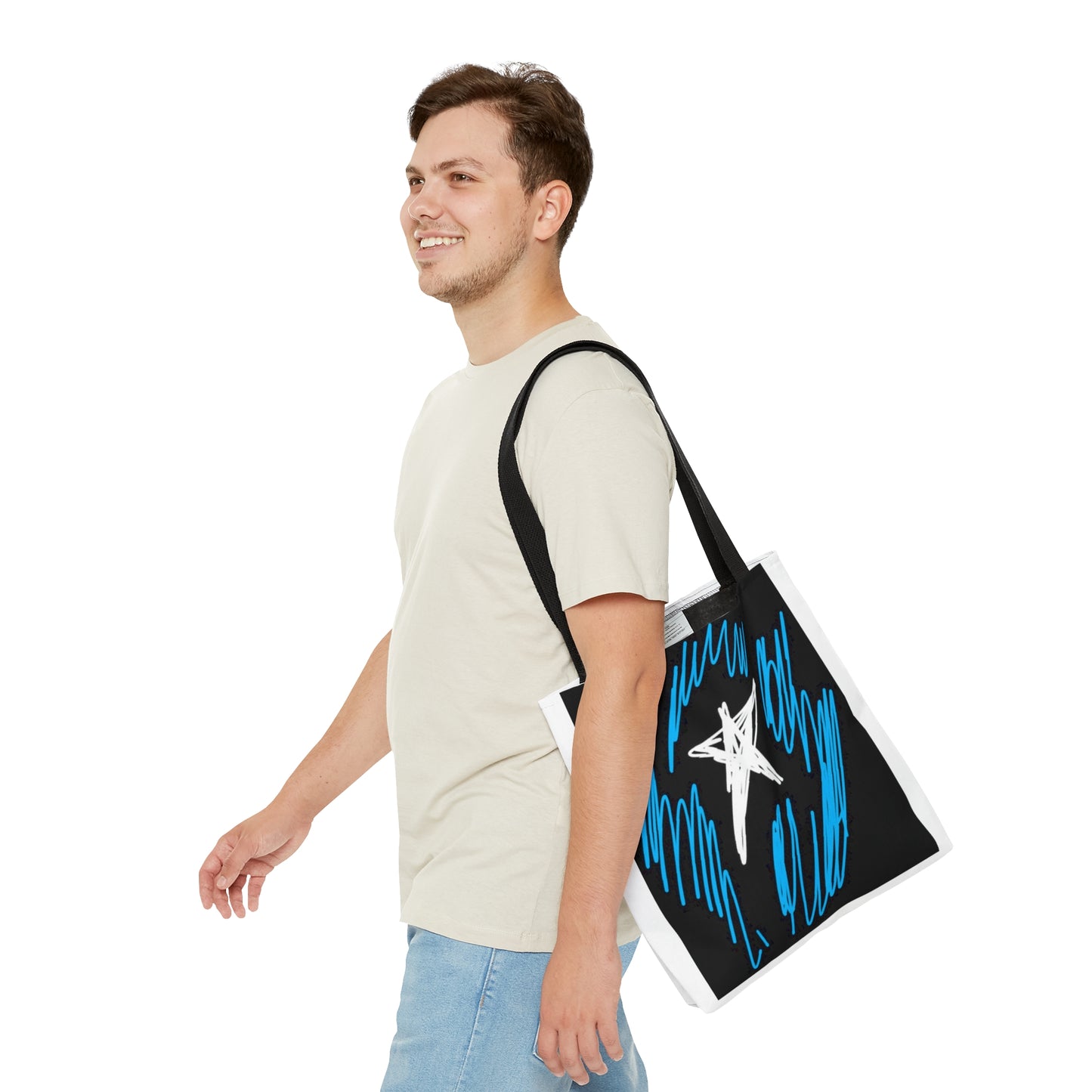 July 4th- Star Field- Tote Bag (AOP)- Black and White