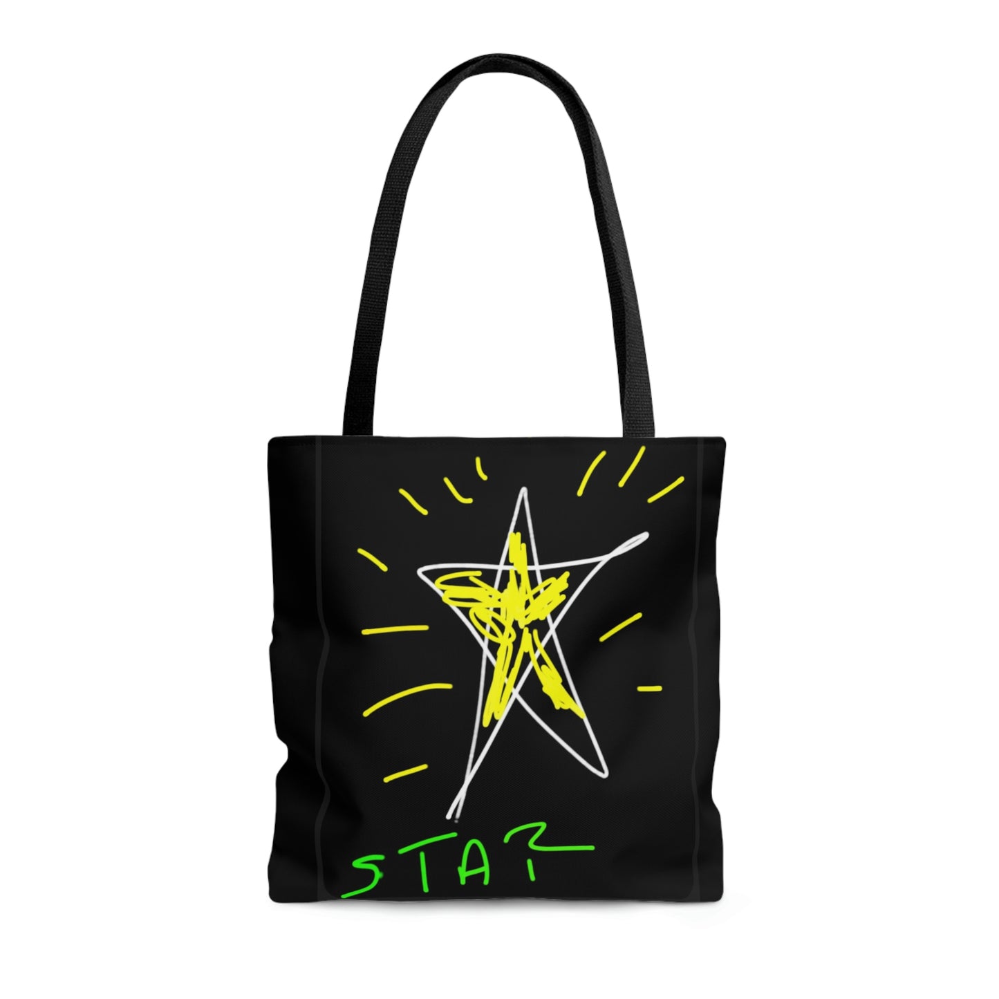 Star/Gold Heart- AOP Tote Bag