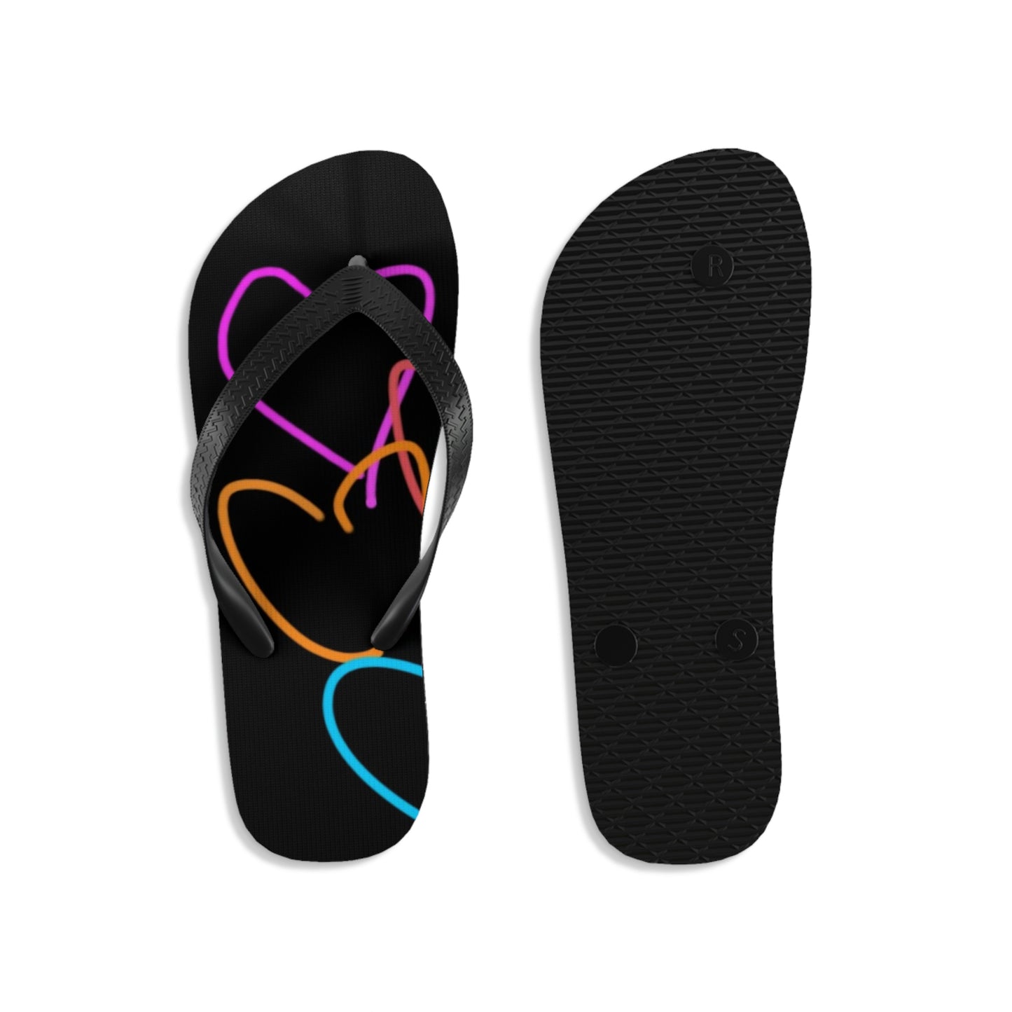 Colorful Hearts- Unisex Flip-Flops